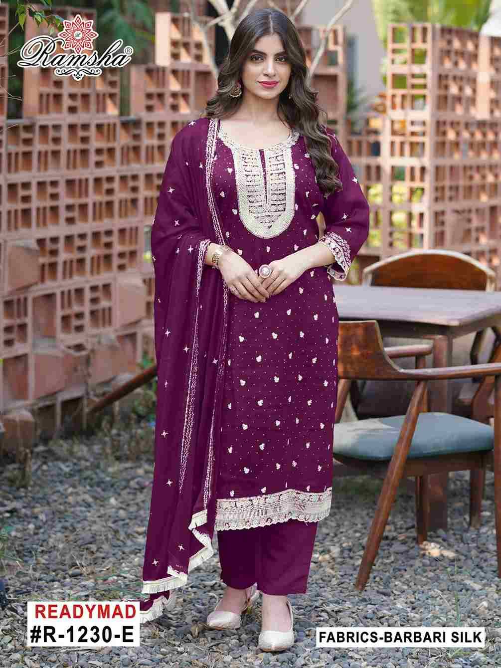 Ramsha 1230 Colours Vol-2 By Ramsha 1230-E To 1230-H Series Designer Pakistani Suits Beautiful Fancy Colorful Stylish Party Wear & Occasional Wear Silk Embroidered Dresses At Wholesale Price