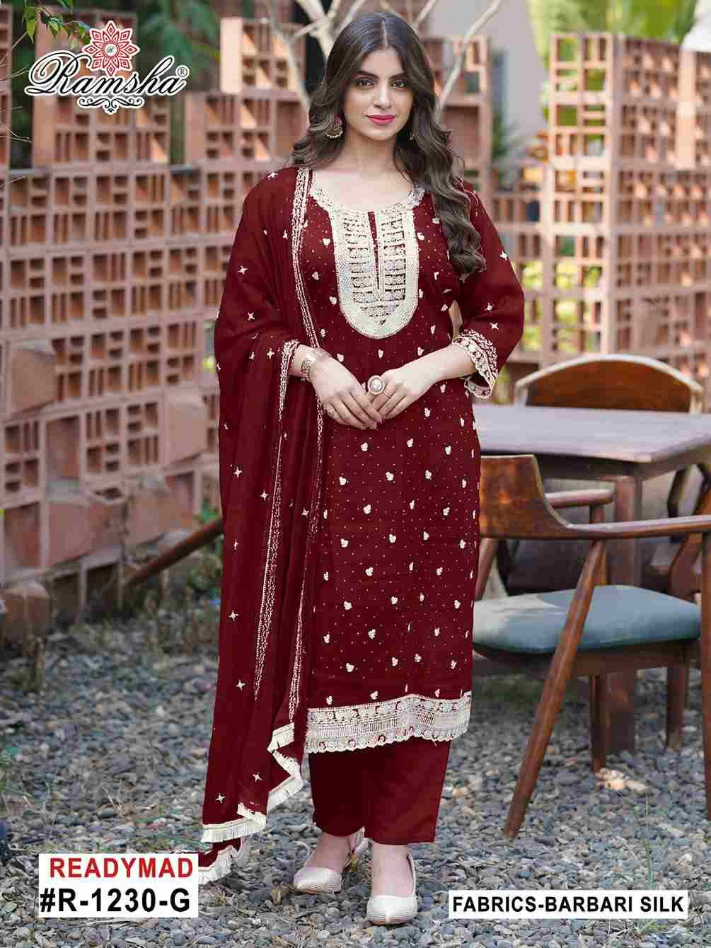 Ramsha 1230 Colours Vol-2 By Ramsha 1230-E To 1230-H Series Designer Pakistani Suits Beautiful Fancy Colorful Stylish Party Wear & Occasional Wear Silk Embroidered Dresses At Wholesale Price