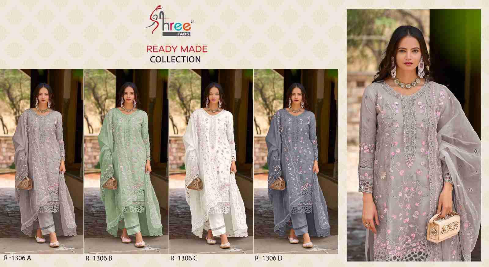 Shree Fabs Hit Design R-1306 Colours By Shree Fabs R-1306-A To R-1306-D Series Wholesale Designer Pakistani Suits Collection Beautiful Stylish Fancy Colorful Party Wear & Occasional Wear Organza Dresses At Wholesale Price