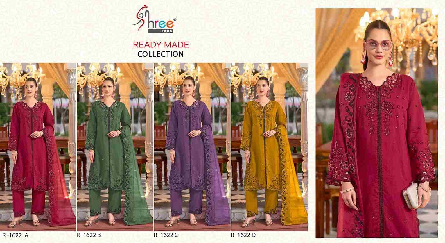 Shree Fabs Hit Design R-1622 Colours By Shree Fabs R-1622-A To R-1622-D Series Beautiful Pakistani Suits Stylish Fancy Colorful Party Wear & Occasional Wear Roman Silk Embroidered Dresses At Wholesale Price