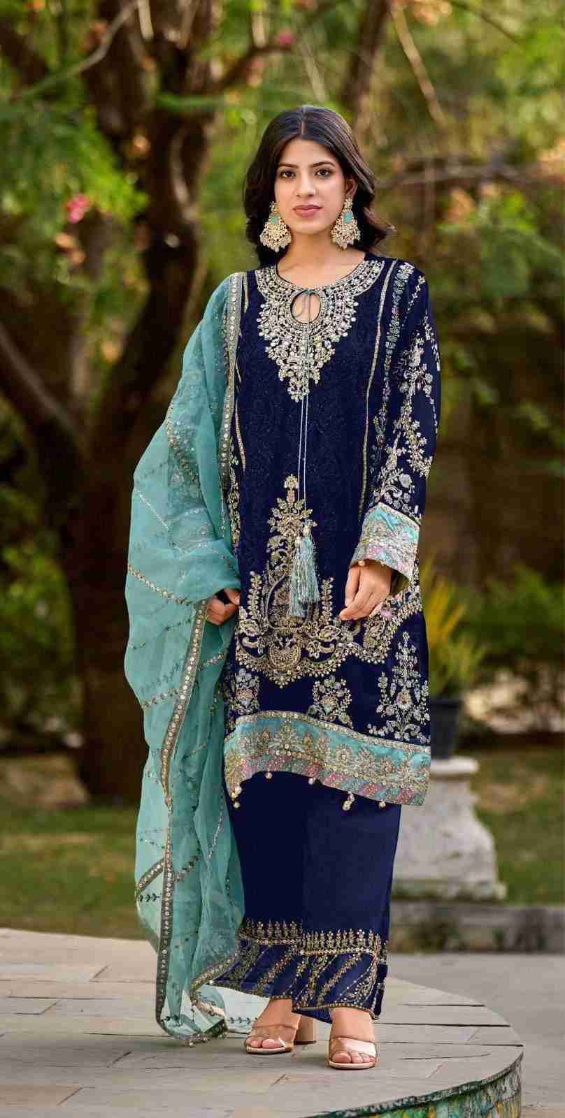 L-1889 By Fashid Wholesale 01 To 05 Series Beautiful Stylish Fancy Colorful Casual Wear & Ethnic Wear & Ready To Wear Velvet Embroidery Dresses At Wholesale Price