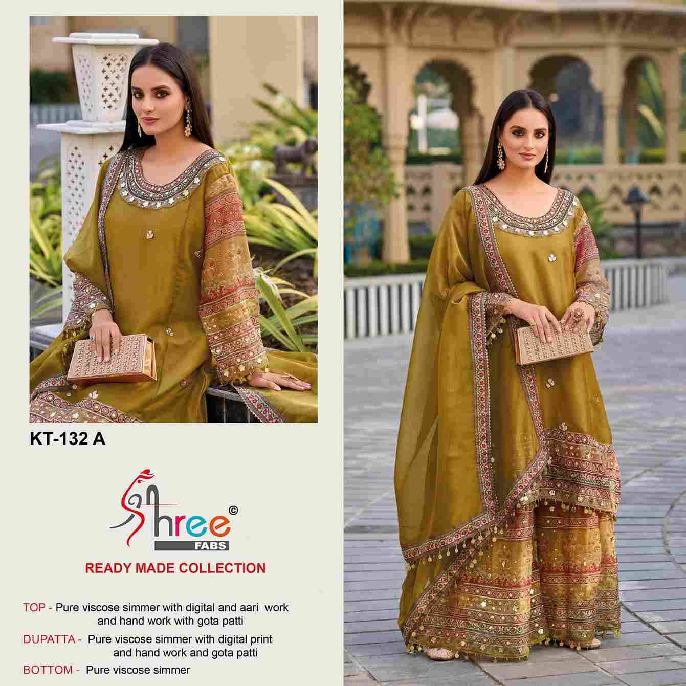 Shree Fabs Hit Design KT-132 Colours By Shree Fabs KT-132-A To KT-132-D Series Designer Pakistani Suits Beautiful Fancy Stylish Colorful Party Wear & Occasional Wear Pure Viscose Embroidery Dresses At Wholesale Price