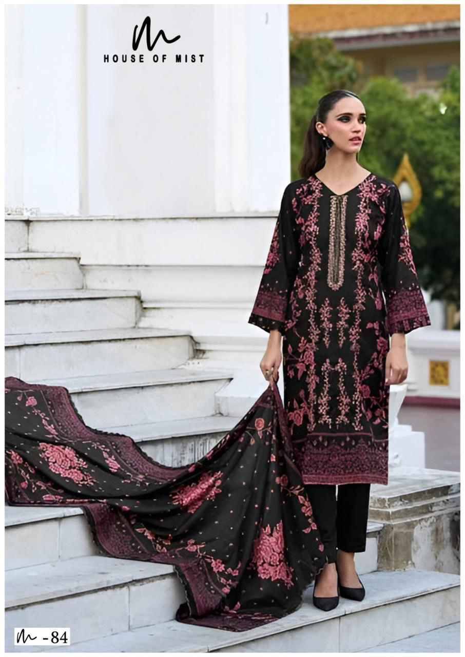 Ghazal Vol-9 By House Of Mist 81 To 86 Series Beautiful Pakistani Suits Colorful Stylish Fancy Casual Wear & Ethnic Wear Pure Cotton Print Dresses At Wholesale Price