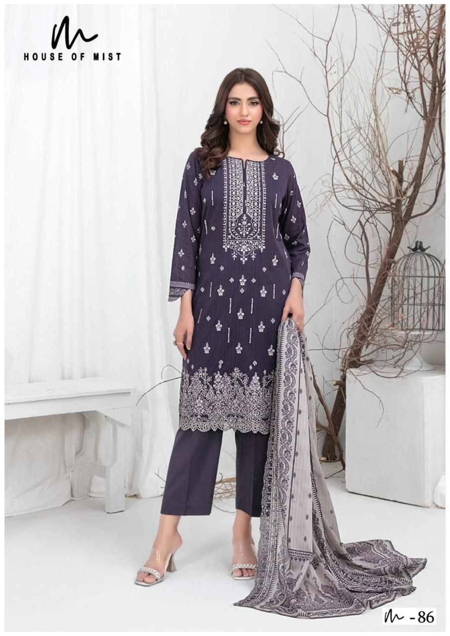 Ghazal Vol-9 By House Of Mist 81 To 86 Series Beautiful Pakistani Suits Colorful Stylish Fancy Casual Wear & Ethnic Wear Pure Cotton Print Dresses At Wholesale Price