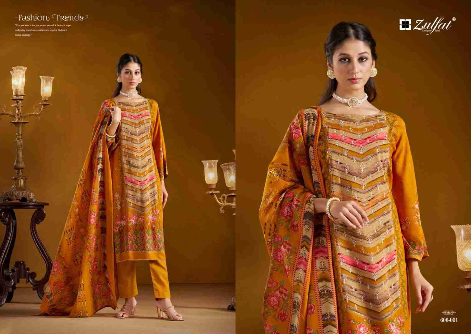 Aayat Vol-8 By Zulfat 606-001 To 606-006 Series Beautiful Festive Suits Stylish Fancy Colorful Casual Wear & Ethnic Wear Pure Viscose Rayon Print Dresses At Wholesale Price