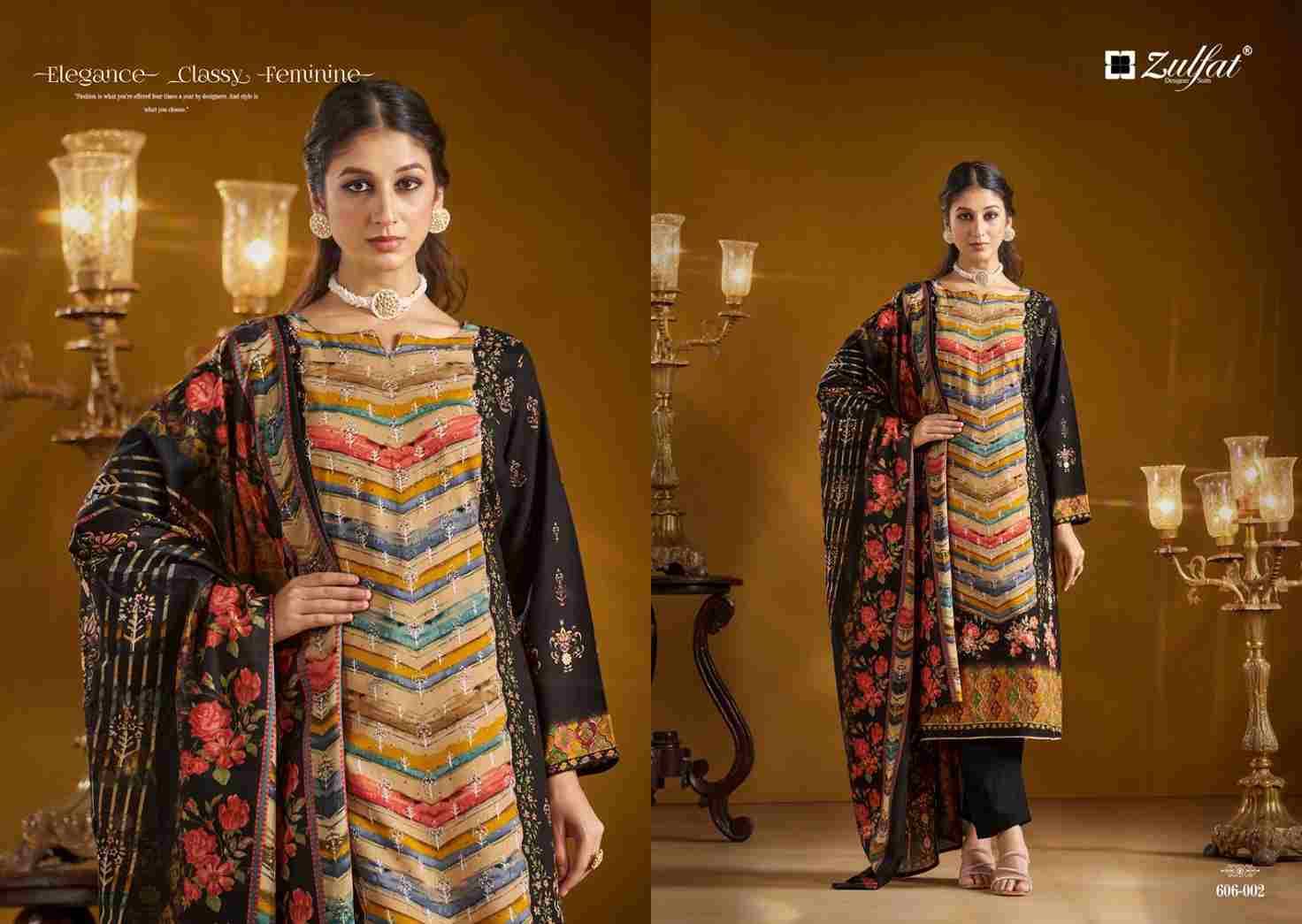 Aayat Vol-8 By Zulfat 606-001 To 606-006 Series Beautiful Festive Suits Stylish Fancy Colorful Casual Wear & Ethnic Wear Pure Viscose Rayon Print Dresses At Wholesale Price