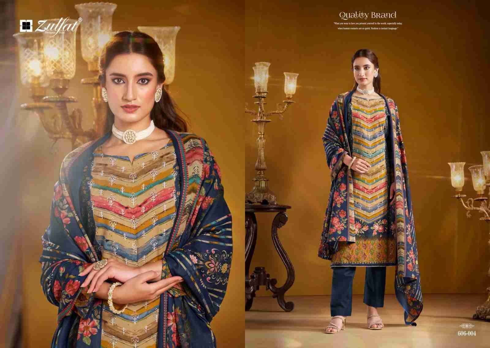 Aayat Vol-8 By Zulfat 606-001 To 606-006 Series Beautiful Festive Suits Stylish Fancy Colorful Casual Wear & Ethnic Wear Pure Viscose Rayon Print Dresses At Wholesale Price