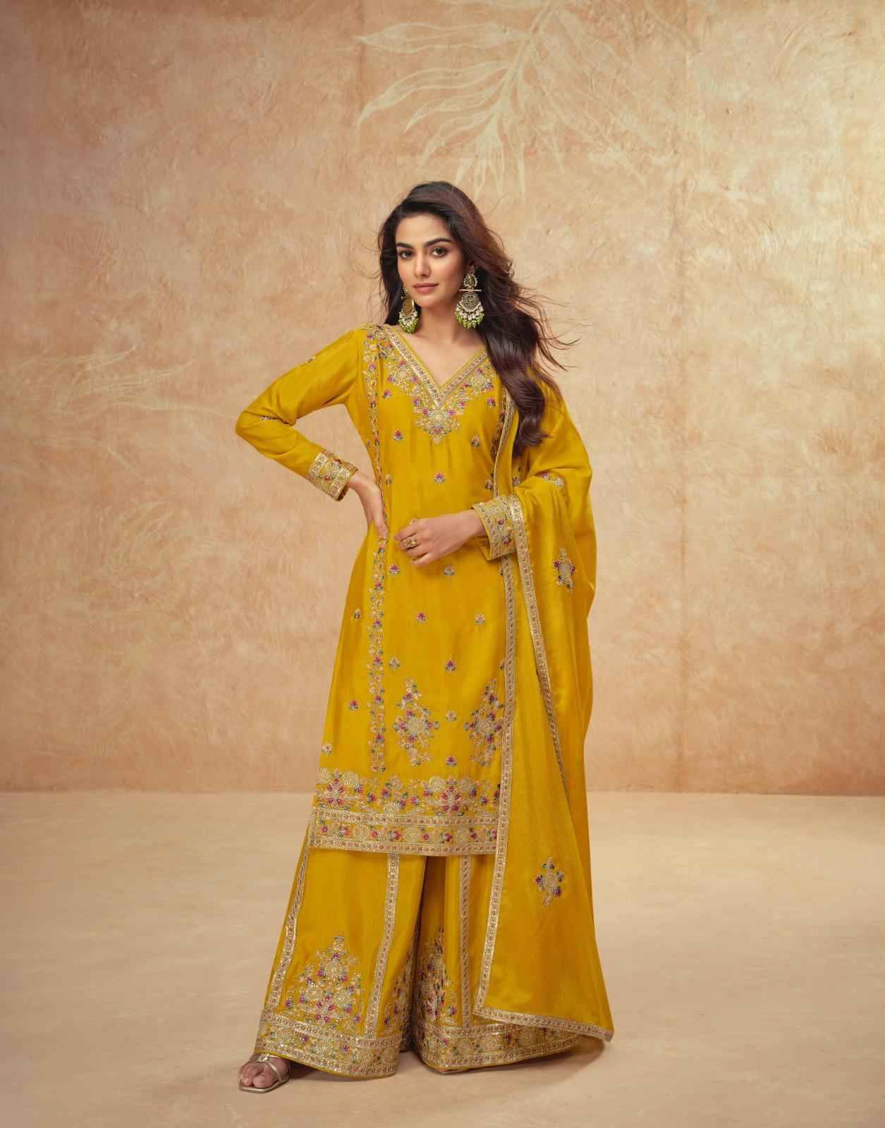 Guzarish By Aashirwad Creation 10162 To 10164 Series Designer Sharara Stylish Fancy Colorful Beautiful Party Wear & Ethnic Wear Collection Chinnon Silk Dresses At Wholesale Price