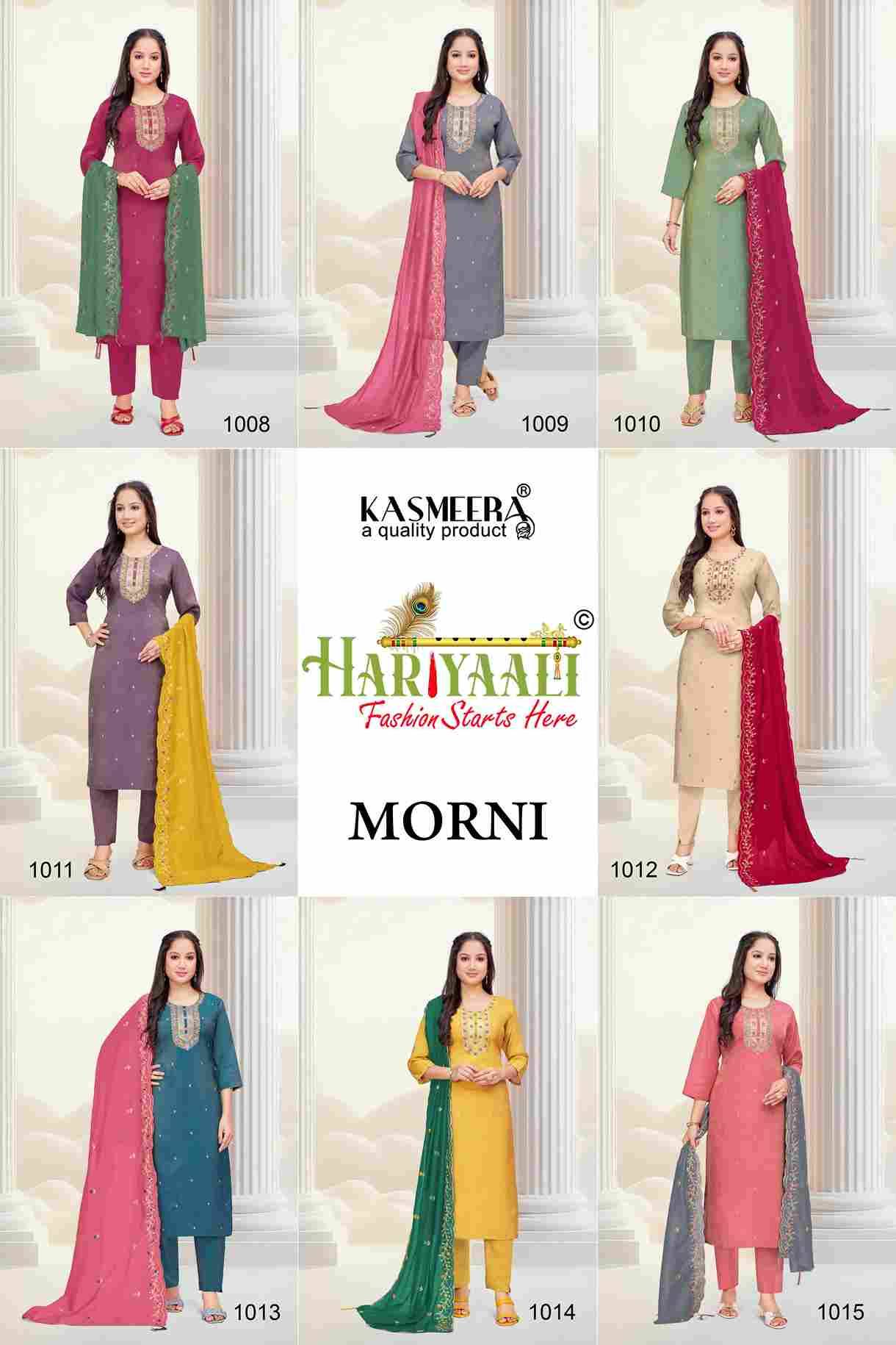 Morni By Hariyaali 1008 To 1015 Series Beautiful Festive Suits Colorful Stylish Fancy Casual Wear & Ethnic Wear Simmer Dresses At Wholesale Price