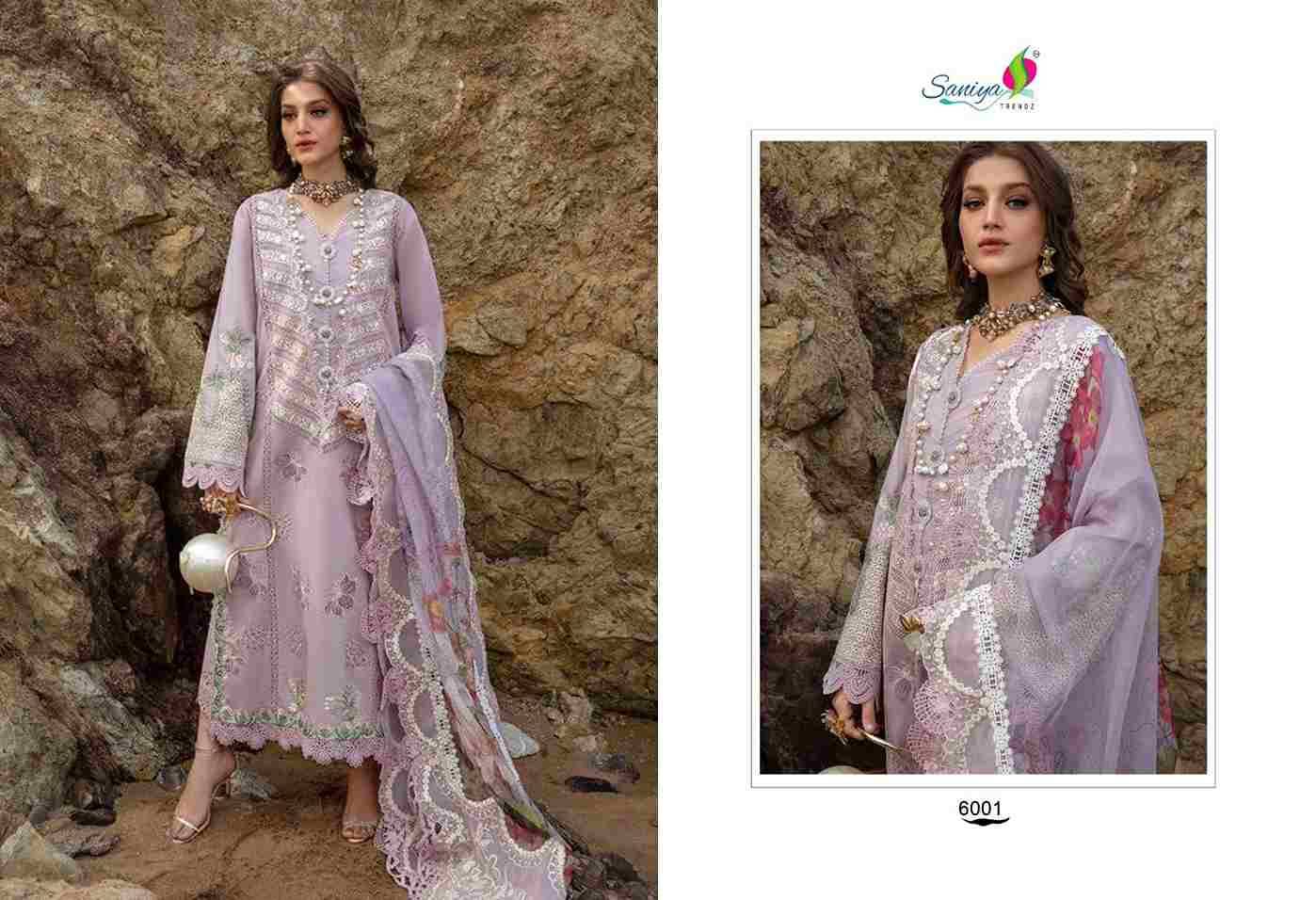 Saira Sakira Vol-6 By Saniya Trendz 6001 To 6003 Series Beautiful Winter Collection Suits Stylish Fancy Colorful Casual Wear & Ethnic Wear Cotton Embroidered Dresses At Wholesale Price