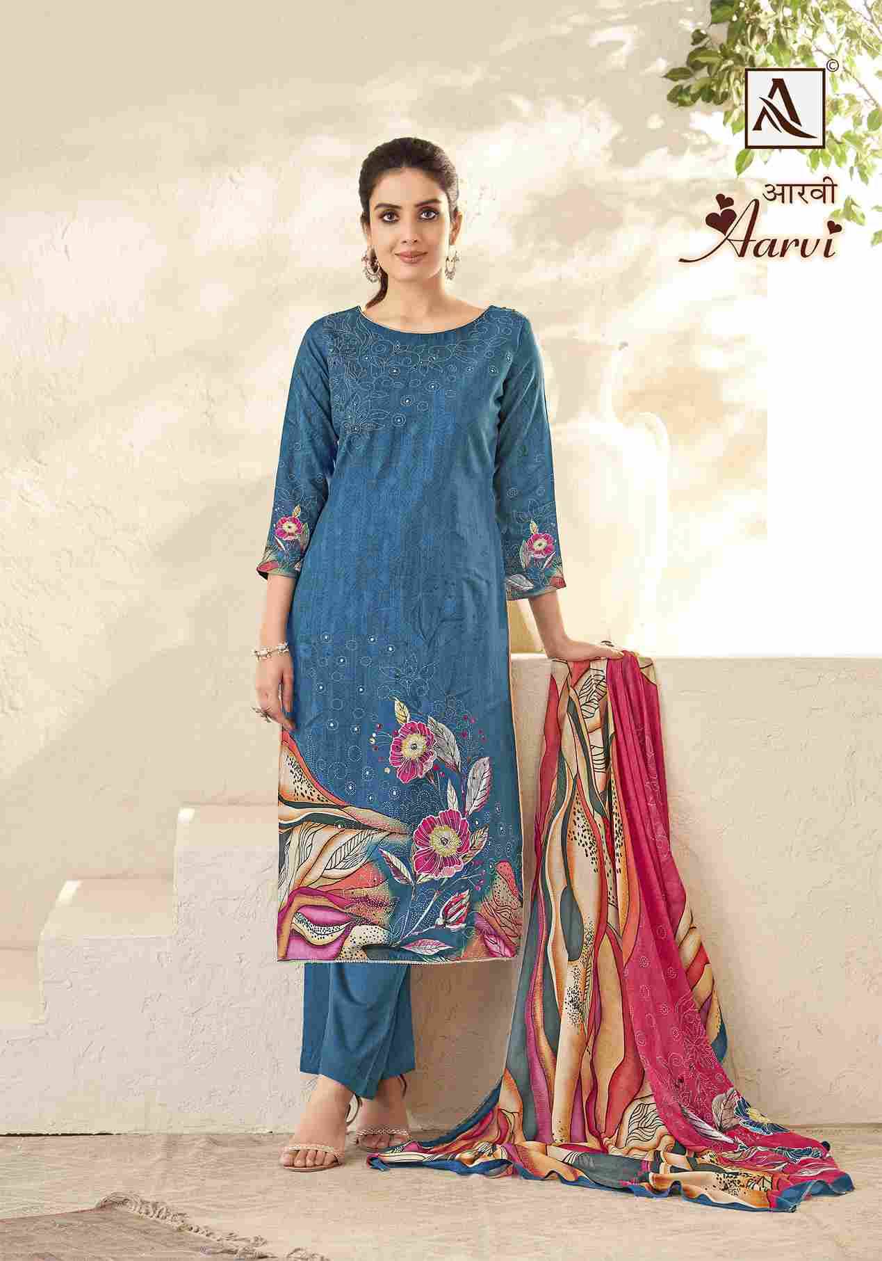 Aarvi By Alok Suit 1553-001 To 1553-006 Series Beautiful Festive Suits Stylish Fancy Colorful Casual Wear & Ethnic Wear Pure Viscose Muslin Embroidered Dresses At Wholesale Price