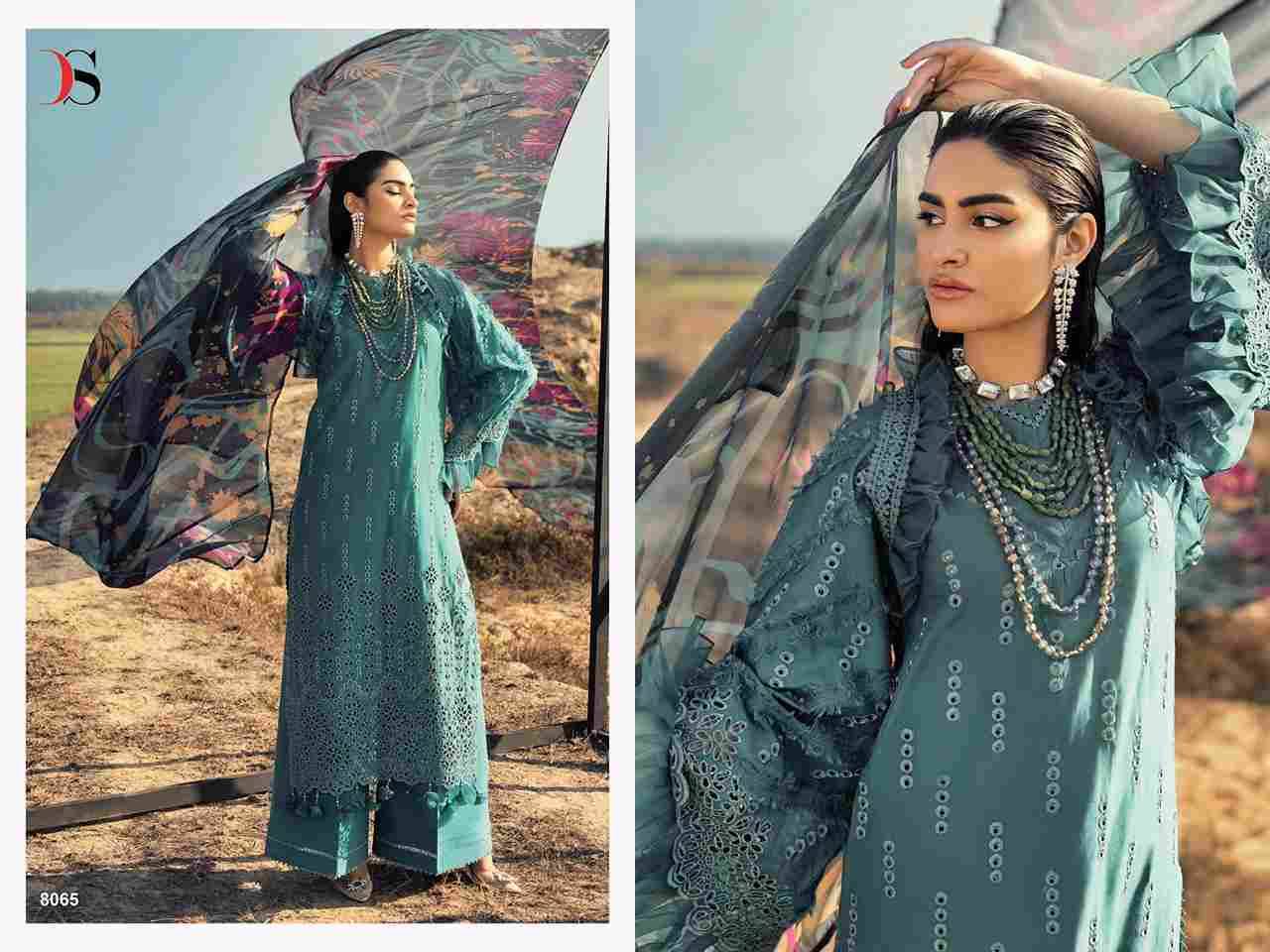 Adan Libas Lawn-25 By Deepsy Suits 8061 To 8066 Series Pakistani Stylish Beautiful Colourful Printed & Embroidered Party Wear & Occasional Wear Pure Cotton Dresses At Wholesale Price