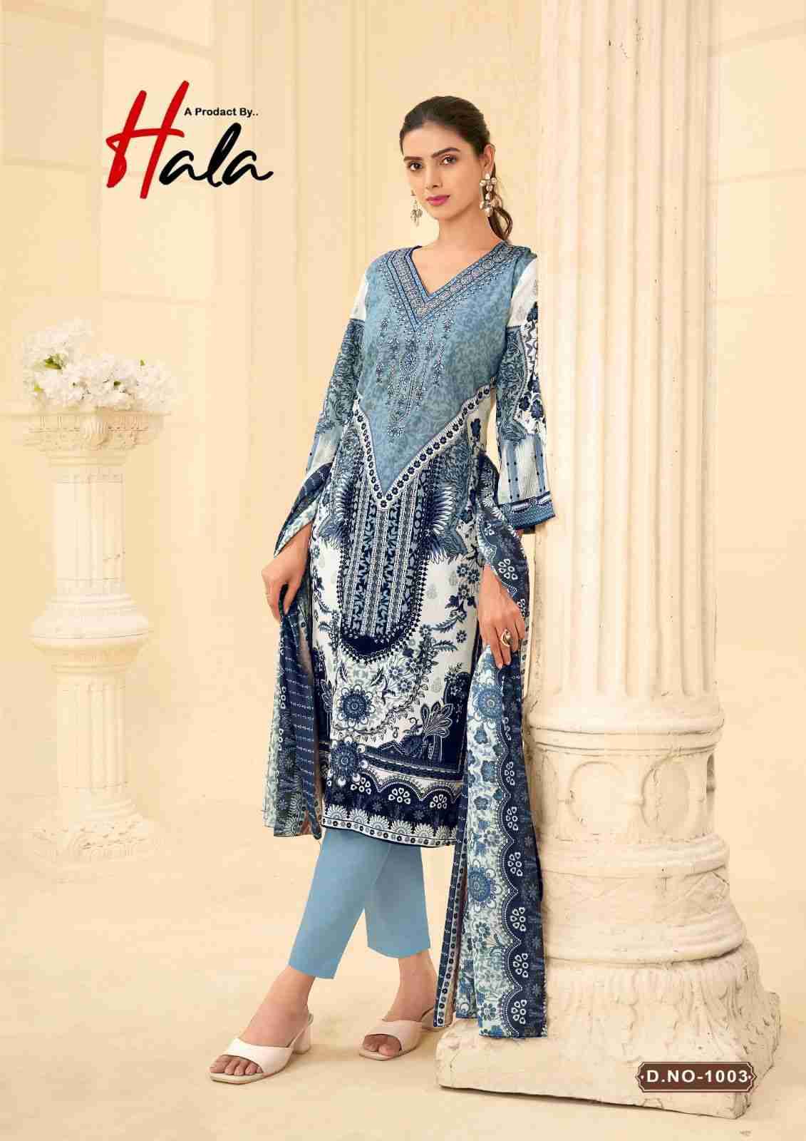 Naira Vol-1 By Hala 1001 To 1008 Series Beautiful Festive Suits Stylish Fancy Colorful Casual Wear & Ethnic Wear Pure Cotton Digital Print Dresses At Wholesale Price