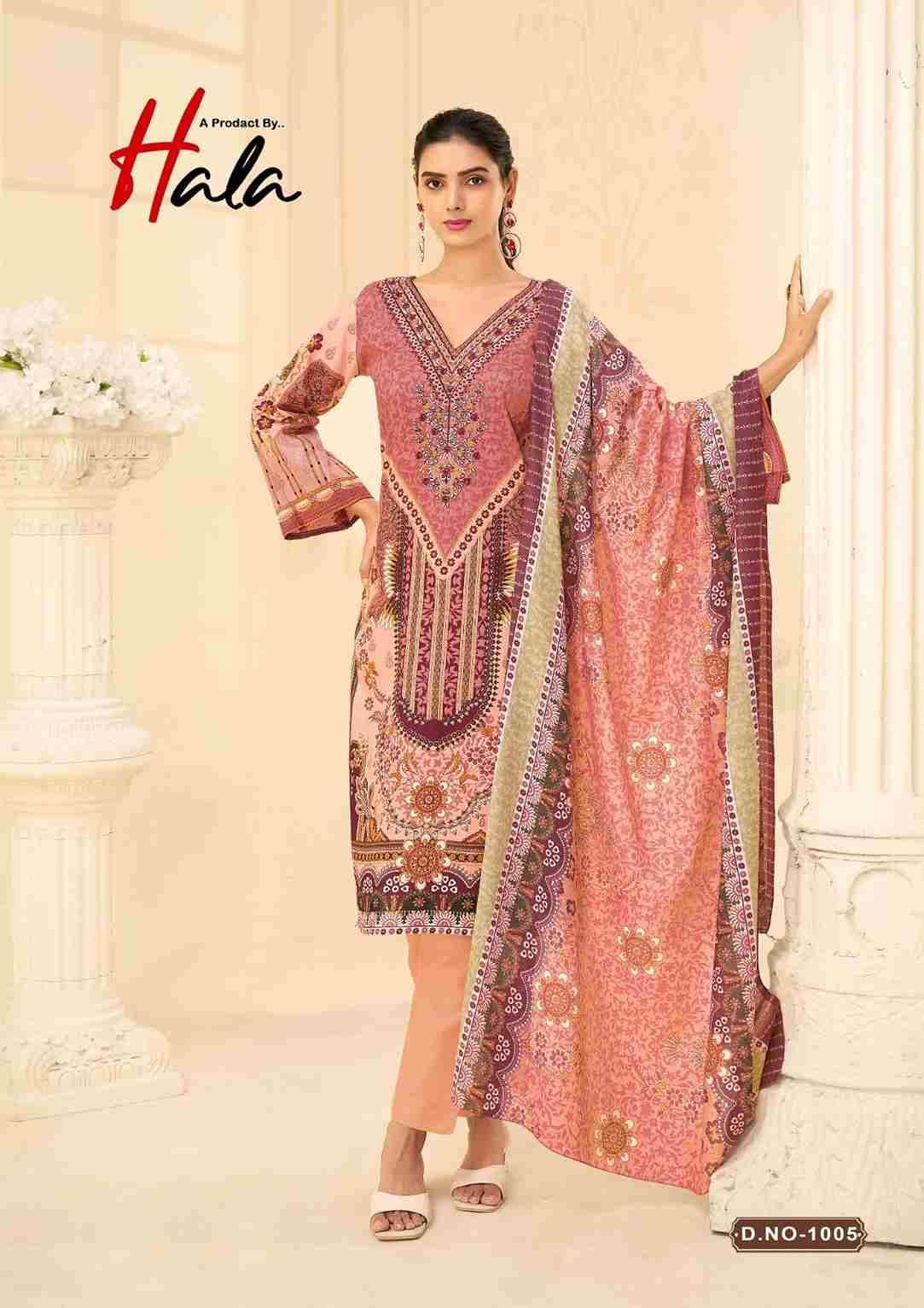 Naira Vol-1 By Hala 1001 To 1008 Series Beautiful Festive Suits Stylish Fancy Colorful Casual Wear & Ethnic Wear Pure Cotton Digital Print Dresses At Wholesale Price