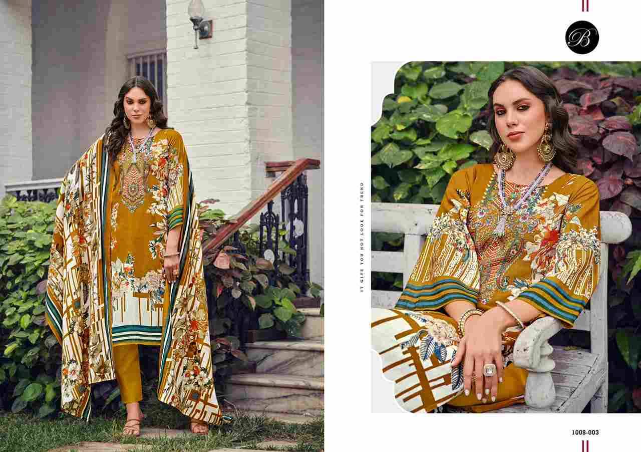 Naira Vol-85 By Belliza 1008-001 To 1008-008 Series Beautiful Festive Suits Stylish Fancy Colorful Casual Wear & Ethnic Wear Pure Cotton Print Dresses At Wholesale Price