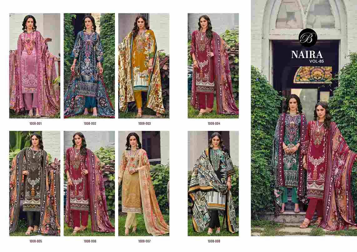 Naira Vol-85 By Belliza 1008-001 To 1008-008 Series Beautiful Festive Suits Stylish Fancy Colorful Casual Wear & Ethnic Wear Pure Cotton Print Dresses At Wholesale Price