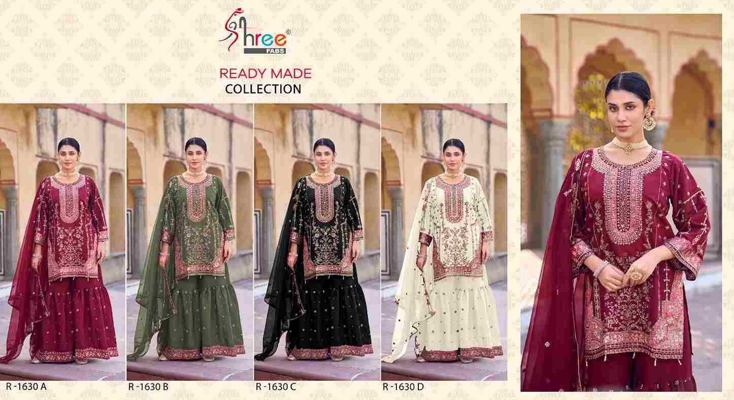 Shree Fabs Hit Design R-1630 Colours By Shree Fabs R-1630-A To R-1630-D Series Beautiful Pakistani Suits Stylish Fancy Colorful Party Wear & Occasional Wear Fancy Embroidered Dresses At Wholesale Price