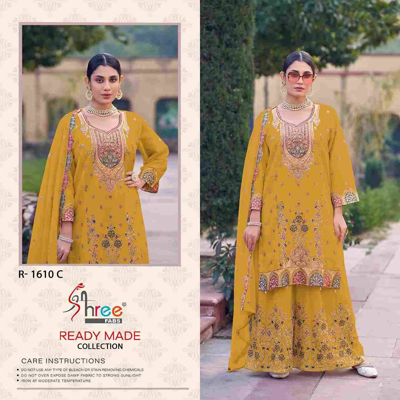 Shree Fabs Hit Design R-1610 Colours By Shree Fabs R-1610-A To R-1610-D Series Designer Pakistani Suits Collection Beautiful Stylish Fancy Colorful Party Wear & Occasional Wear Chinnon Dresses At Wholesale Price