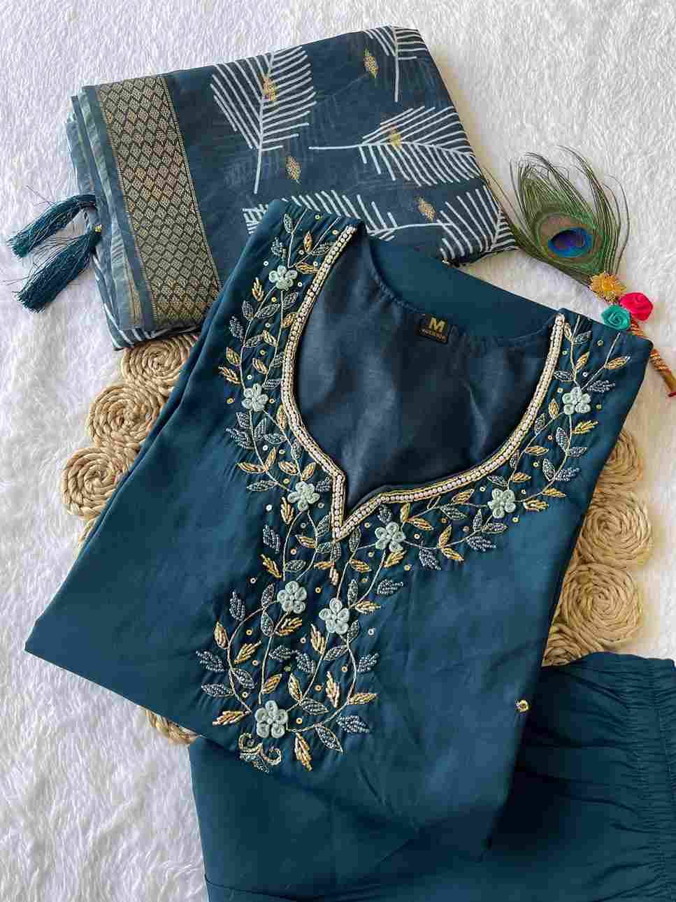 Kr-337 By Fashid Wholesale Designer Festive Suits Collection Beautiful Stylish Fancy Colorful Party Wear & Occasional Wear Roman Silk Kurti With Pent At Wholesale Price