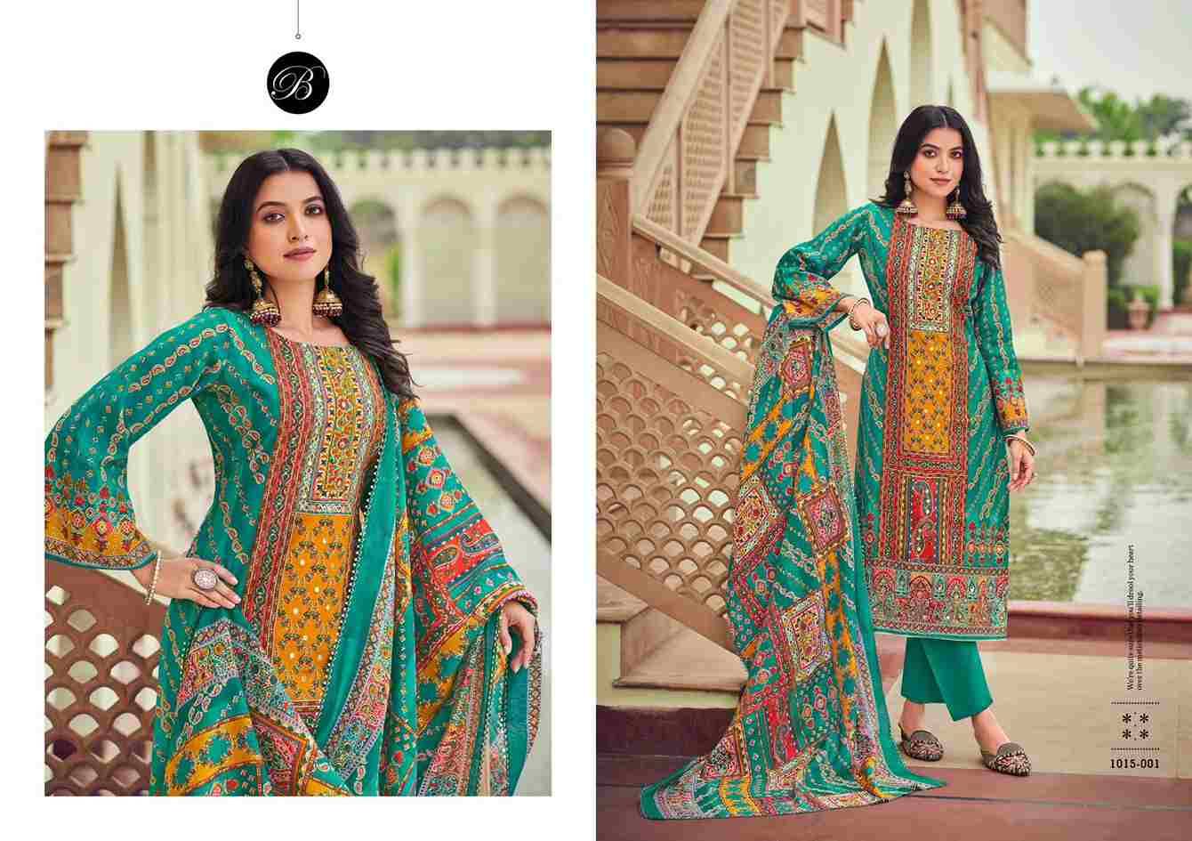 Nusrat Vol-3 By Belliza 1015-001 To 1015-006 Series Beautiful Festive Suits Stylish Fancy Colorful Casual Wear & Ethnic Wear Pure Viscose Muslin Print Dresses At Wholesale Price