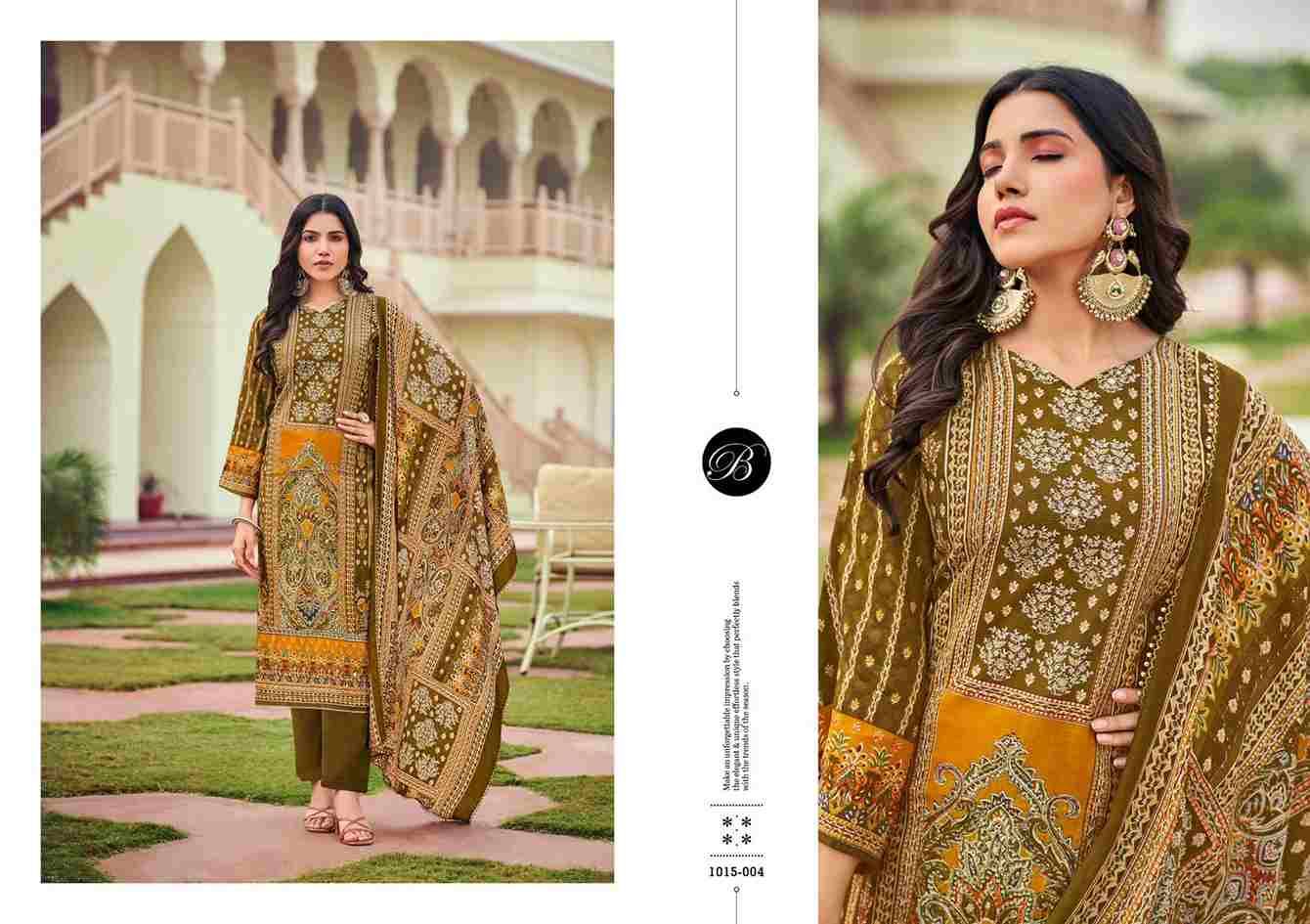 Nusrat Vol-3 By Belliza 1015-001 To 1015-006 Series Beautiful Festive Suits Stylish Fancy Colorful Casual Wear & Ethnic Wear Pure Viscose Muslin Print Dresses At Wholesale Price