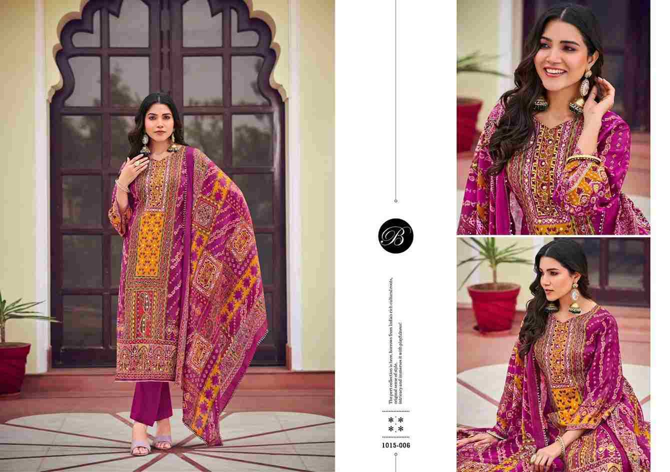 Nusrat Vol-3 By Belliza 1015-001 To 1015-006 Series Beautiful Festive Suits Stylish Fancy Colorful Casual Wear & Ethnic Wear Pure Viscose Muslin Print Dresses At Wholesale Price