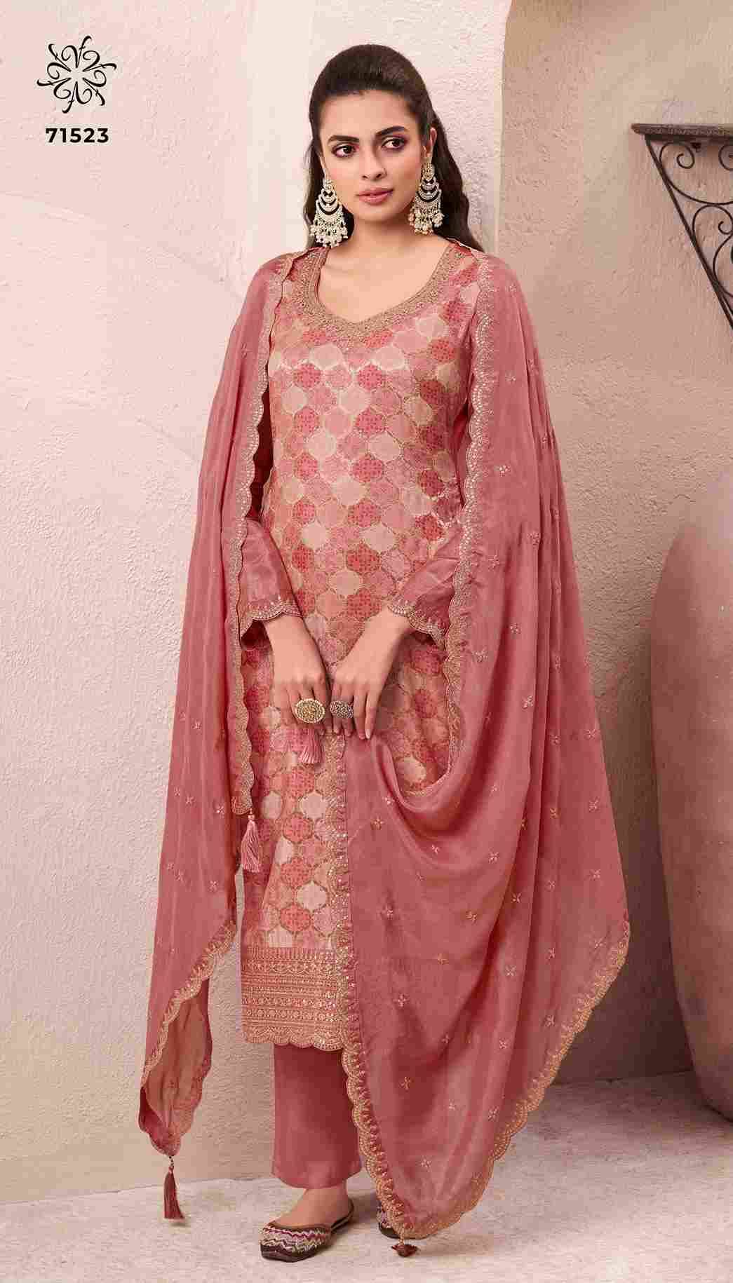 Aasmaa By Vinay Fashion 71521 To 71524 Series Designer Festive Suits Collection Beautiful Stylish Fancy Colorful Party Wear & Occasional Wear Silk Jacquard Dresses At Wholesale Price