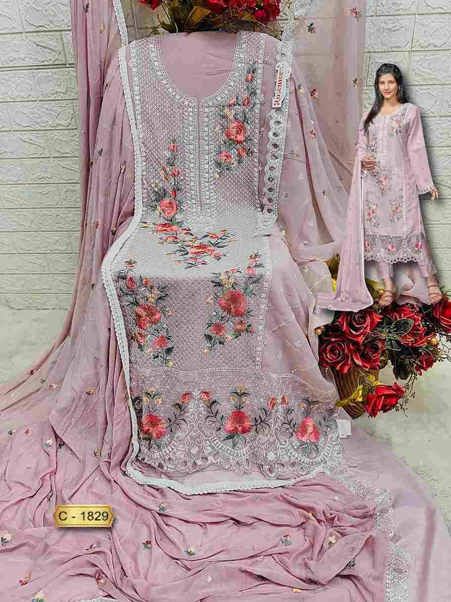 Fepic 1829 Colours By Fepic 1829-A To 1829-C Series Beautiful Pakistani Suits Colorful Stylish Fancy Casual Wear & Ethnic Wear Georgette Embroidered Dresses At Wholesale Price