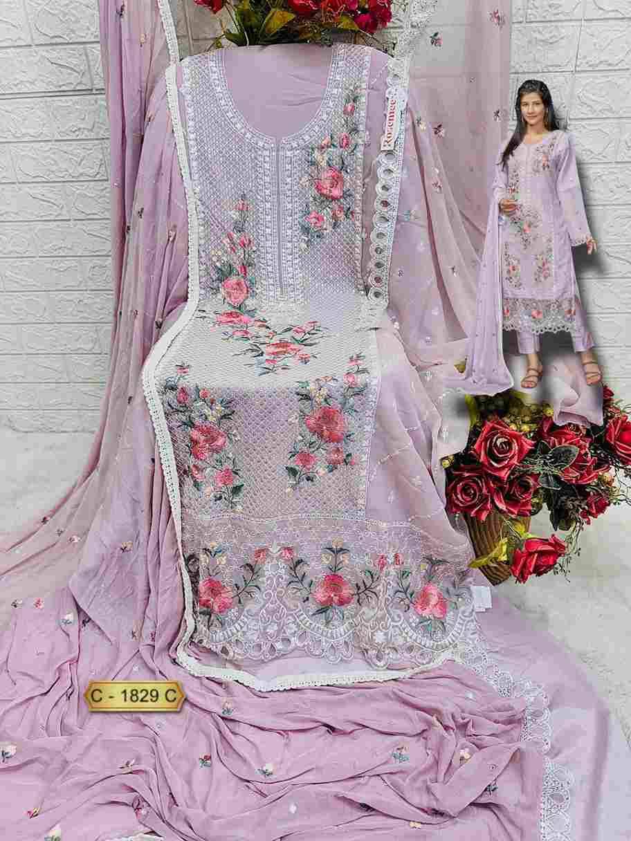 Fepic 1829 Colours By Fepic 1829-A To 1829-C Series Beautiful Pakistani Suits Colorful Stylish Fancy Casual Wear & Ethnic Wear Georgette Embroidered Dresses At Wholesale Price