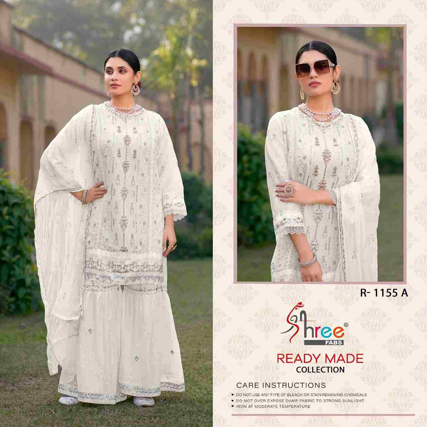 Shree Fabs Hit Design R-1155 Colours By Shree Fabs R-1155-A To R-1155-D Series Beautiful Pakistani Suits Stylish Fancy Colorful Party Wear & Occasional Wear Viscose Chiffon Embroidered Dresses At Wholesale Price