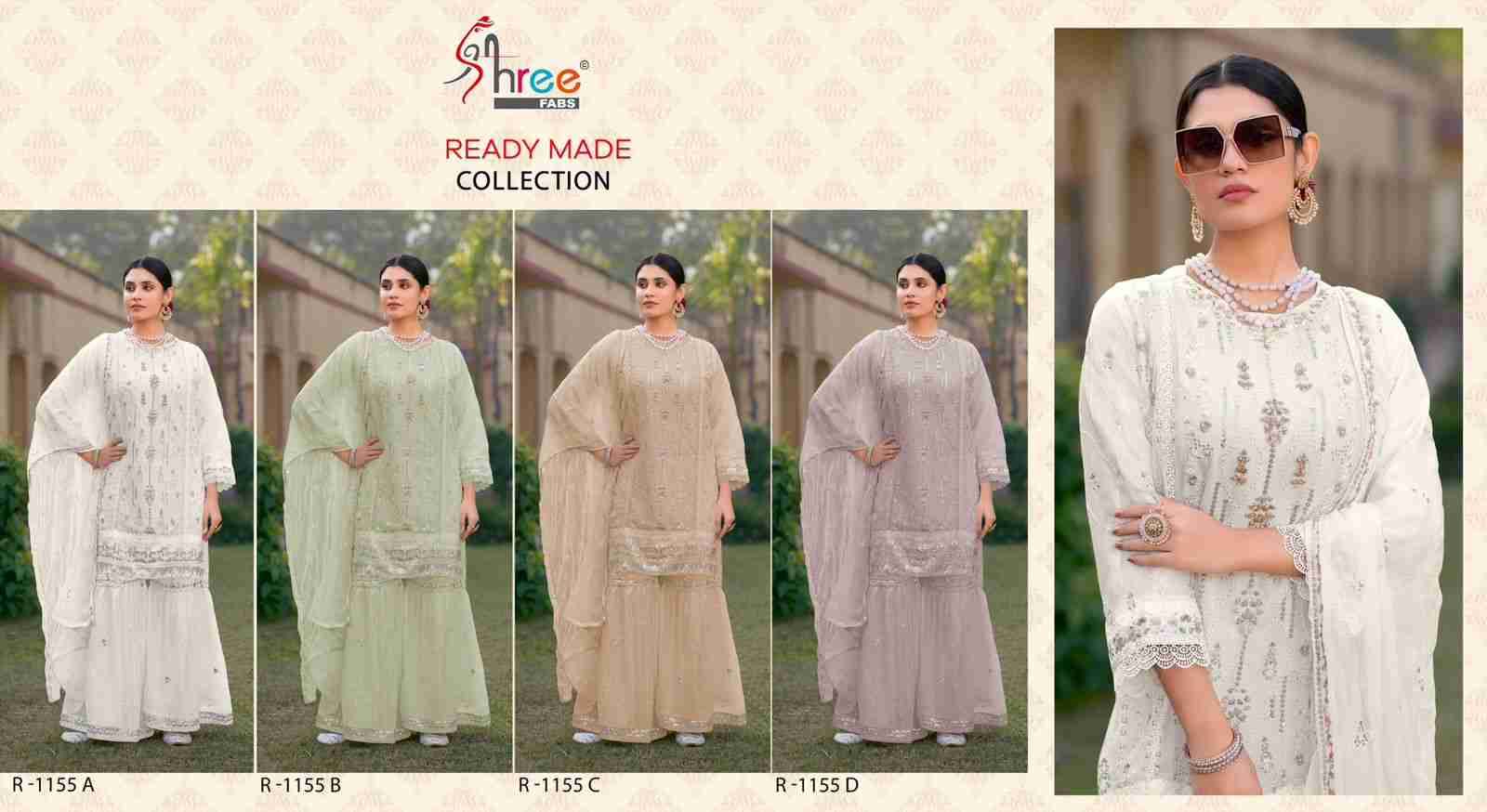 Shree Fabs Hit Design R-1155 Colours By Shree Fabs R-1155-A To R-1155-D Series Beautiful Pakistani Suits Stylish Fancy Colorful Party Wear & Occasional Wear Viscose Chiffon Embroidered Dresses At Wholesale Price