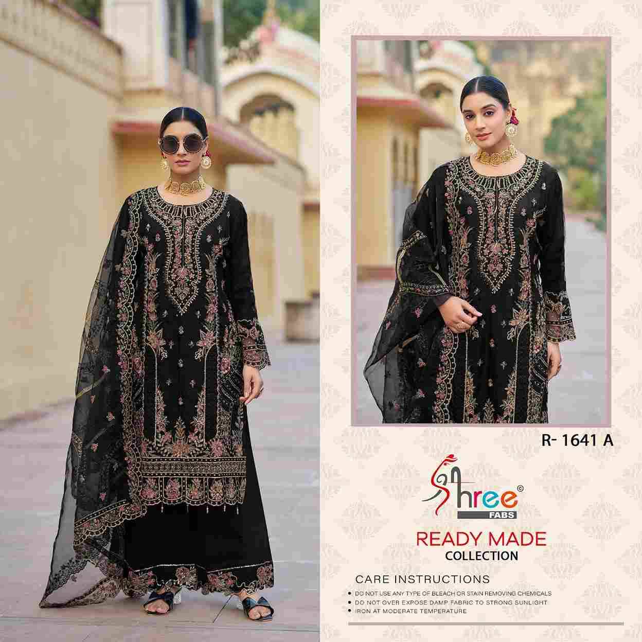 Shree Fabs Hit Design R-1641 Colours By Shree Fabs R-1641-A To R-1641-D Series Designer Pakistani Suits Beautiful Fancy Stylish Colorful Party Wear & Occasional Wear Pure Organza Embroidery Dresses At Wholesale Price