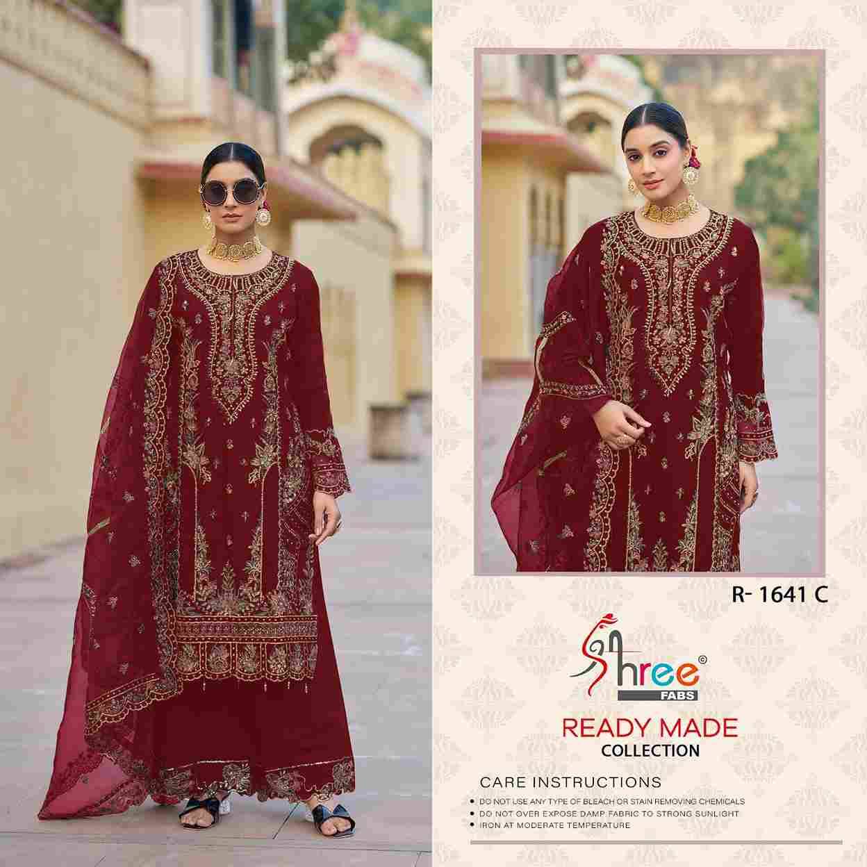 Shree Fabs Hit Design R-1641 Colours By Shree Fabs R-1641-A To R-1641-D Series Designer Pakistani Suits Beautiful Fancy Stylish Colorful Party Wear & Occasional Wear Pure Organza Embroidery Dresses At Wholesale Price