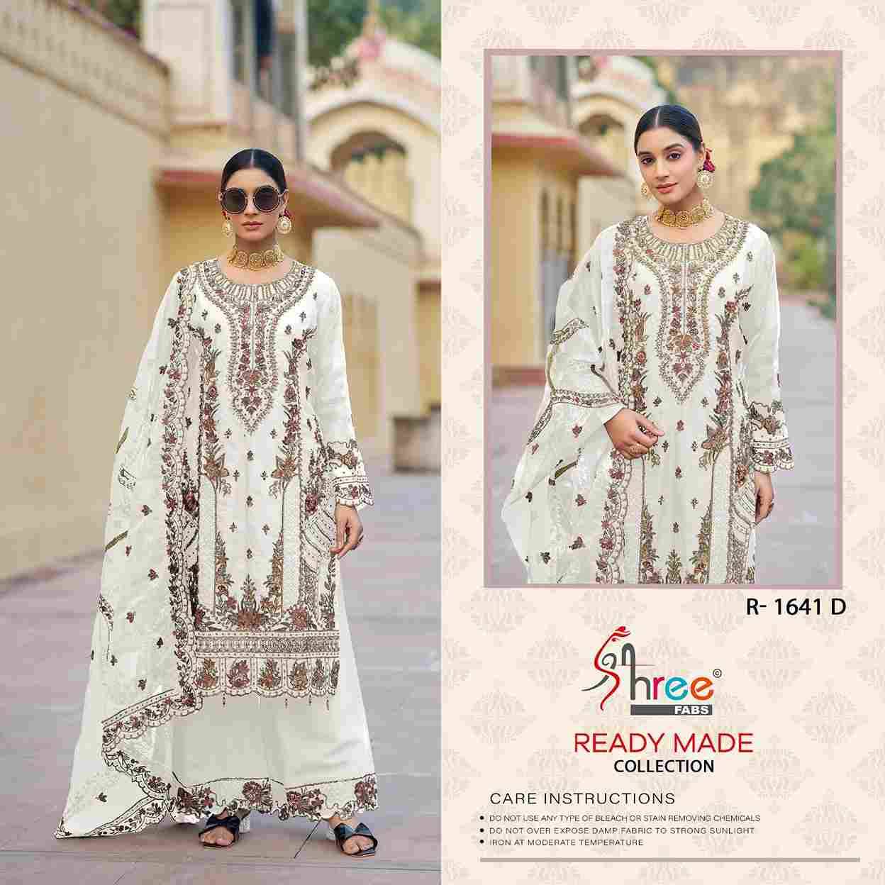 Shree Fabs Hit Design R-1641 Colours By Shree Fabs R-1641-A To R-1641-D Series Designer Pakistani Suits Beautiful Fancy Stylish Colorful Party Wear & Occasional Wear Pure Organza Embroidery Dresses At Wholesale Price