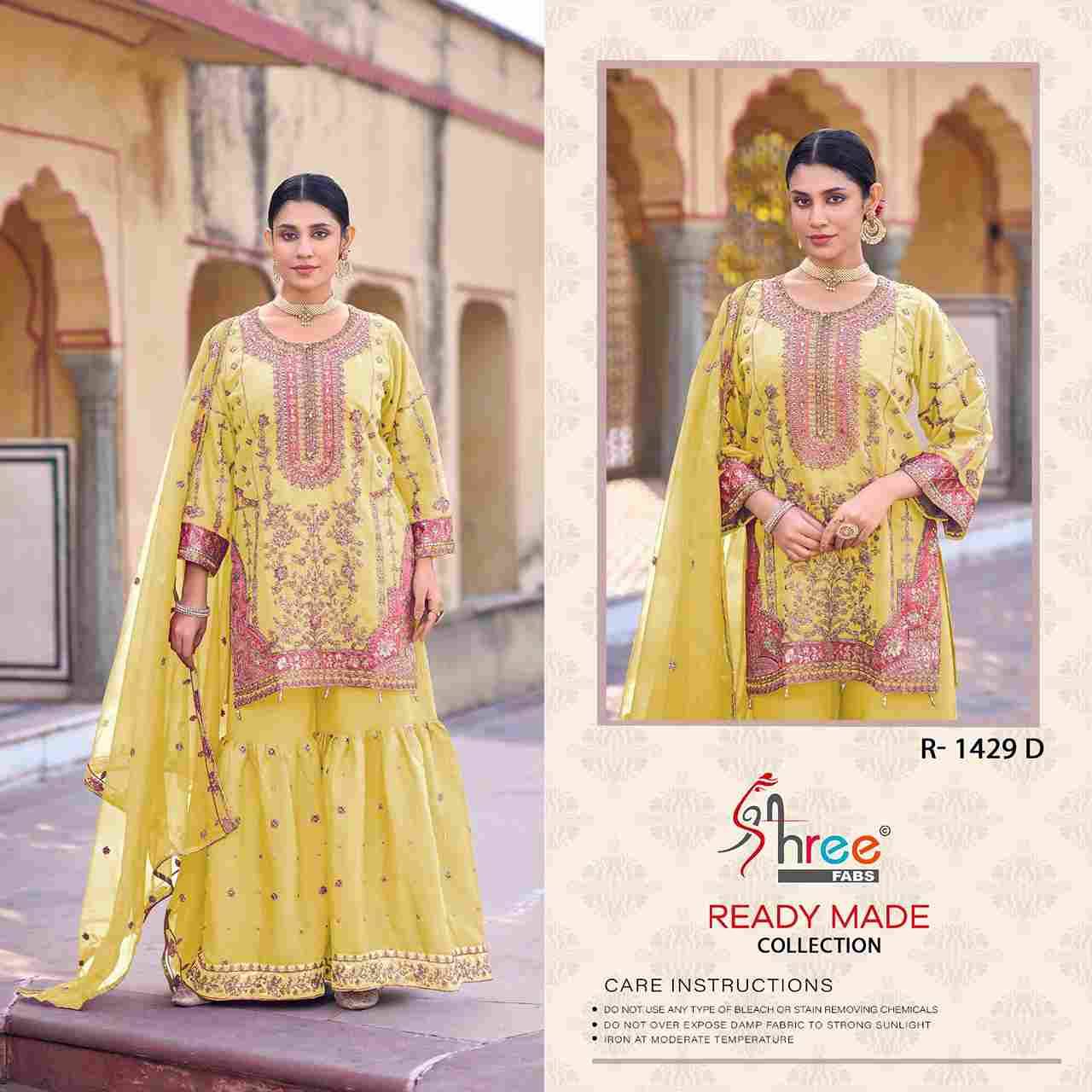 Shree Fabs Hit Design R-1429 Colours By Shree Fabs R-1429-A To R-1429-D Series Beautiful Pakistani Suits Stylish Fancy Colorful Party Wear & Occasional Wear Slub Embroidered Dresses At Wholesale Price