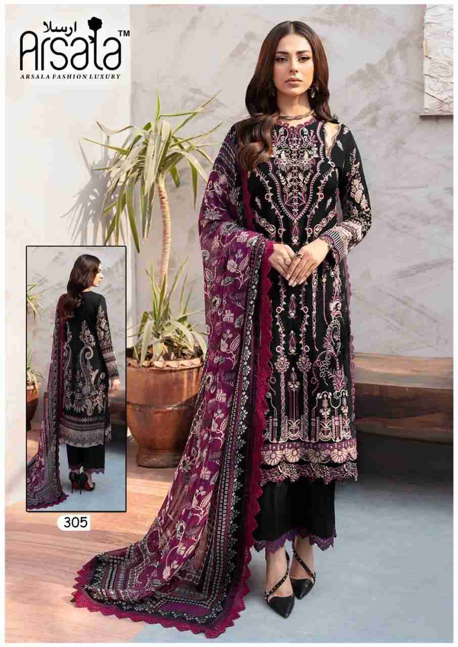 Amira Vol-3 By Arsala 301 To 306 Series Beautiful Festive Suits Stylish Fancy Colorful Casual Wear & Ethnic Wear Pure Lawn Cotton Print Dresses At Wholesale Price