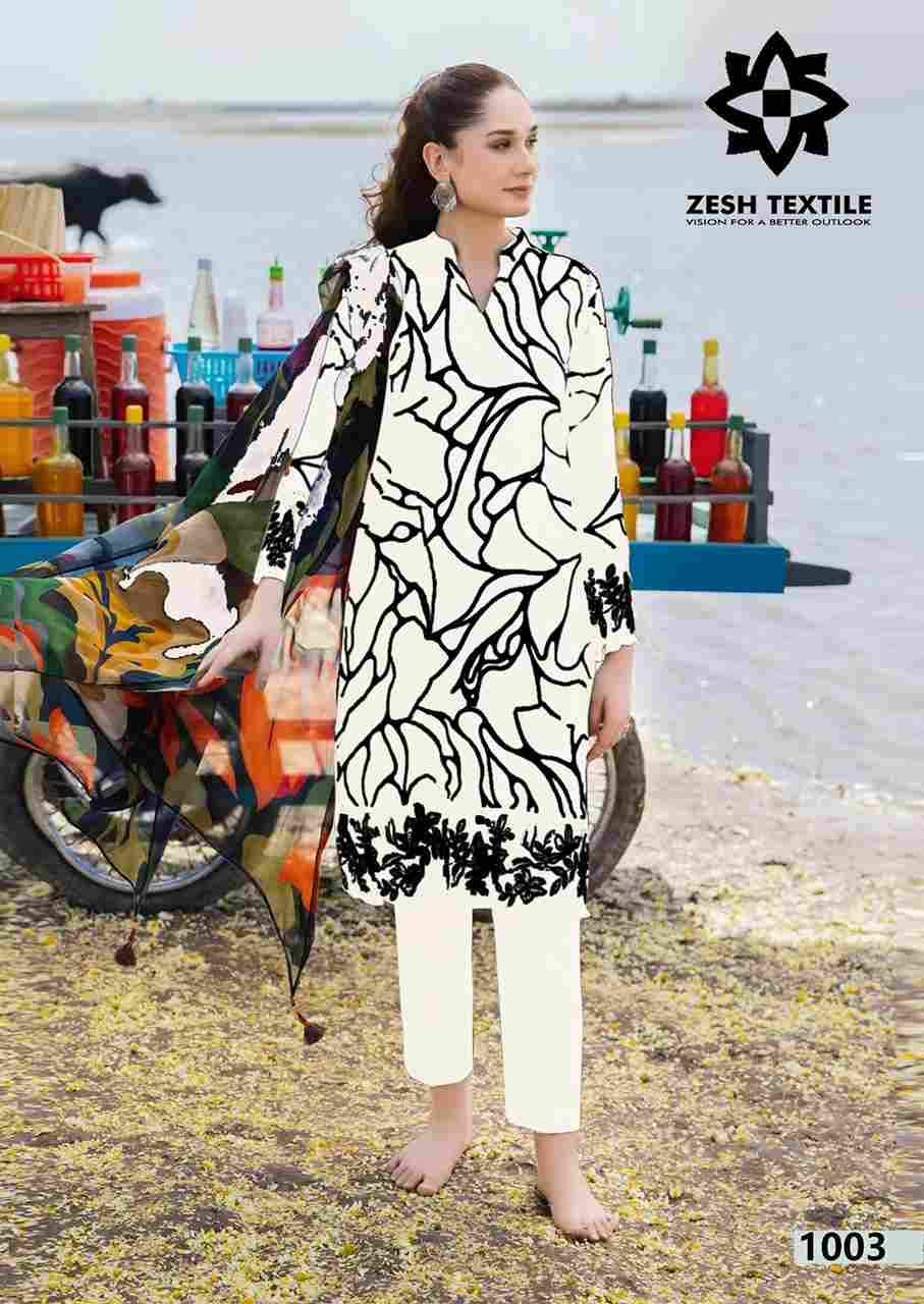 Baroque By Zesh Textile 1001 To 1006 Series Beautiful Pakistani Suits Colorful Stylish Fancy Casual Wear & Ethnic Wear Pure Lawn Dresses At Wholesale Price