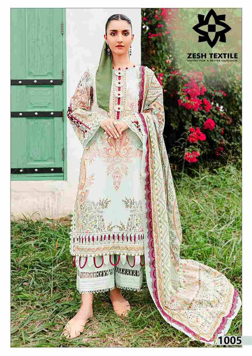 Baroque By Zesh Textile 1001 To 1006 Series Beautiful Pakistani Suits Colorful Stylish Fancy Casual Wear & Ethnic Wear Pure Lawn Dresses At Wholesale Price