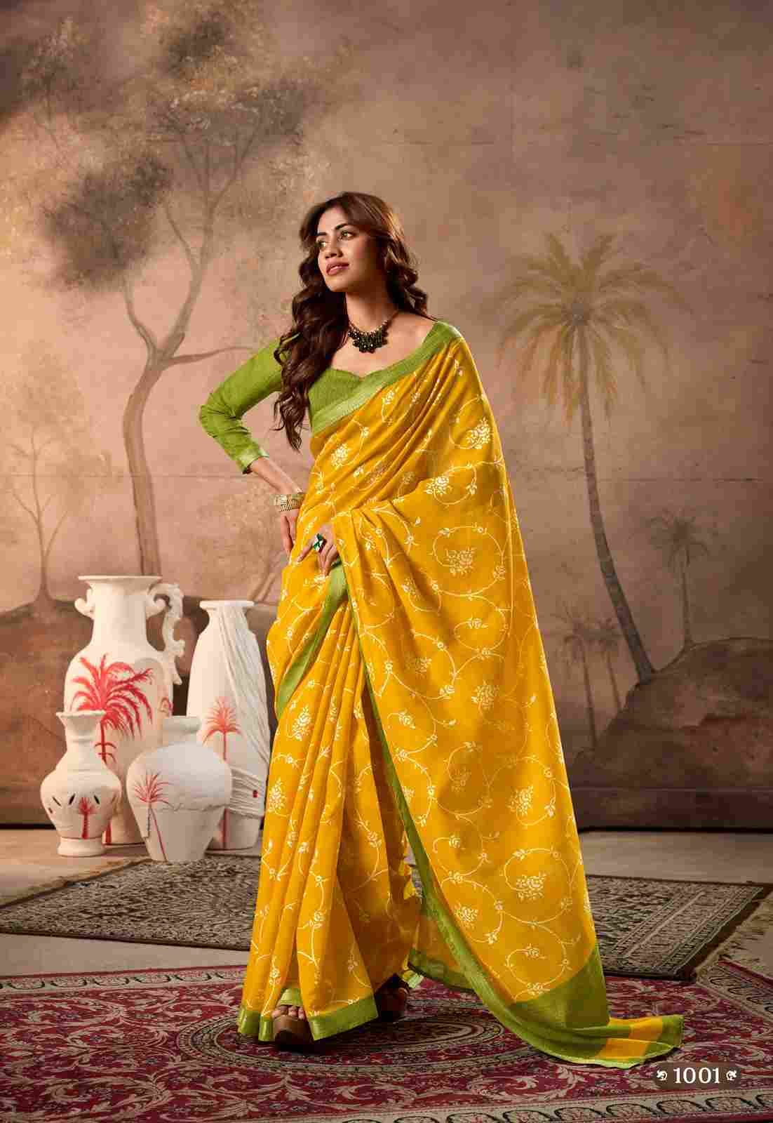 Vanya By SR 1001 To 1010 Series Indian Traditional Wear Collection Beautiful Stylish Fancy Colorful Party Wear & Occasional Wear Mal Cotton Sarees At Wholesale Price