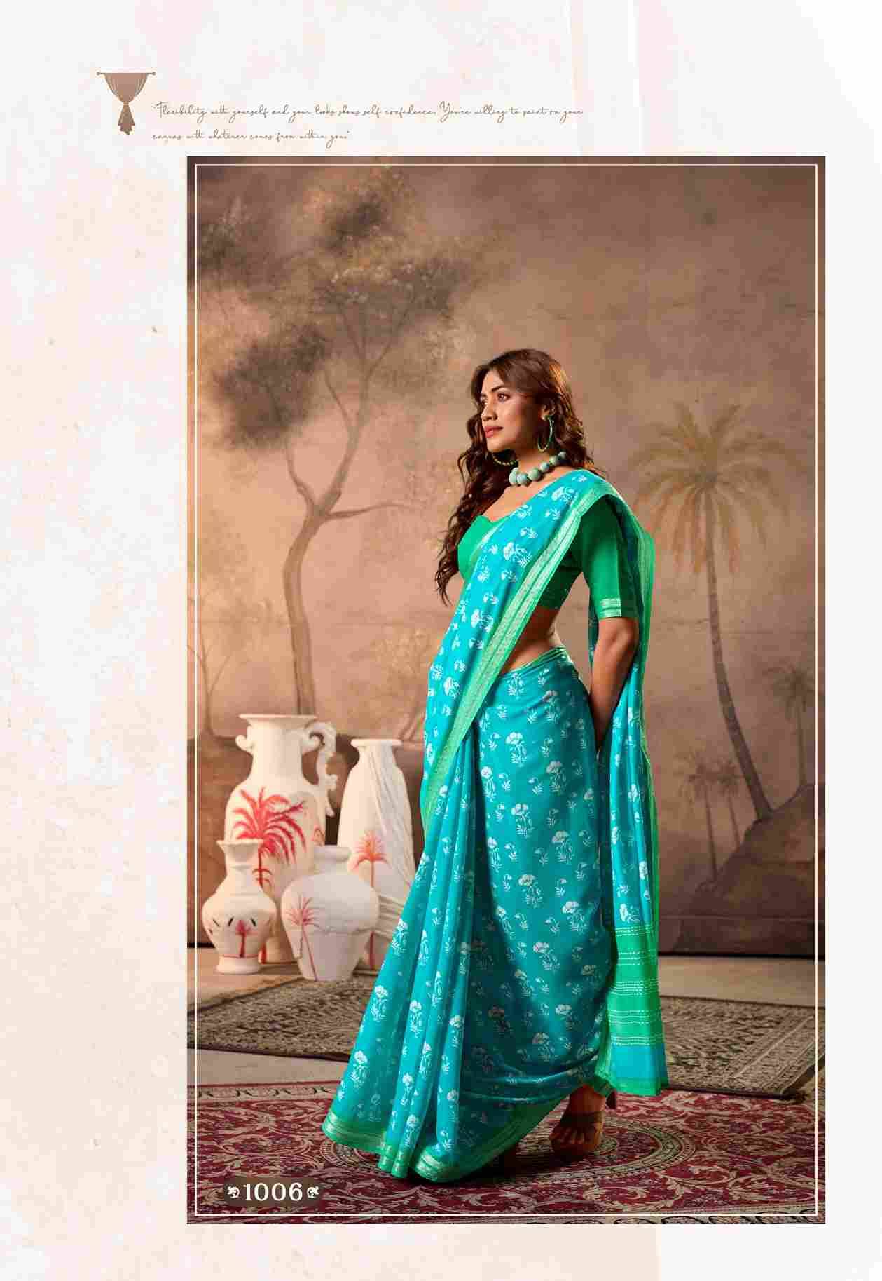 Vanya By SR 1001 To 1010 Series Indian Traditional Wear Collection Beautiful Stylish Fancy Colorful Party Wear & Occasional Wear Mal Cotton Sarees At Wholesale Price