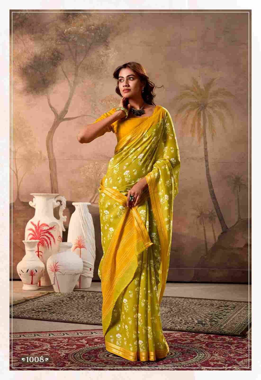 Vanya By SR 1001 To 1010 Series Indian Traditional Wear Collection Beautiful Stylish Fancy Colorful Party Wear & Occasional Wear Mal Cotton Sarees At Wholesale Price