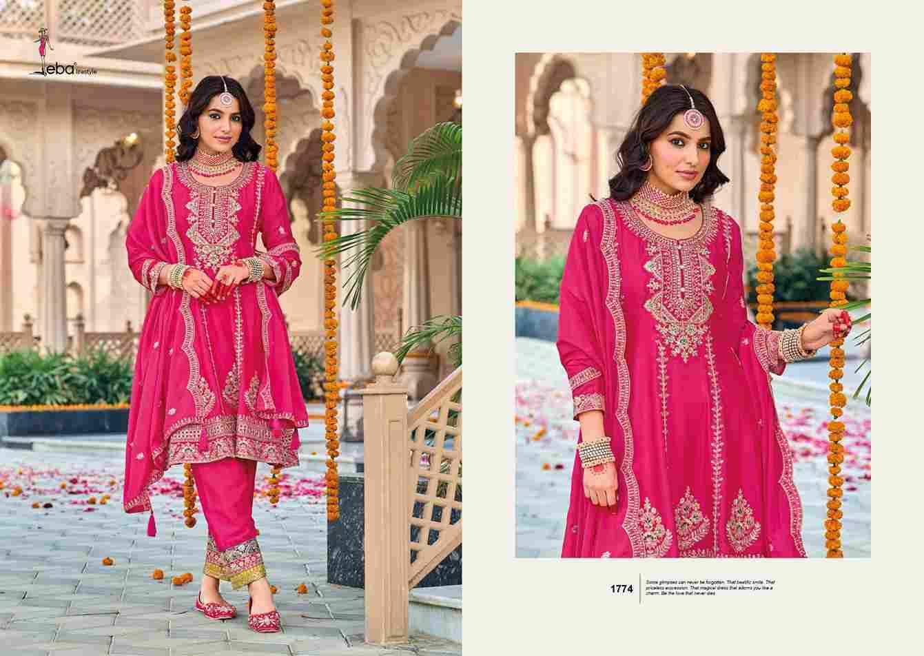 Gazal By Eba Lifestyle 1772 To 1774 Series Designer Festive Suits Collection Beautiful Stylish Fancy Colorful Party Wear & Occasional Wear Chinnon Dresses At Wholesale Price