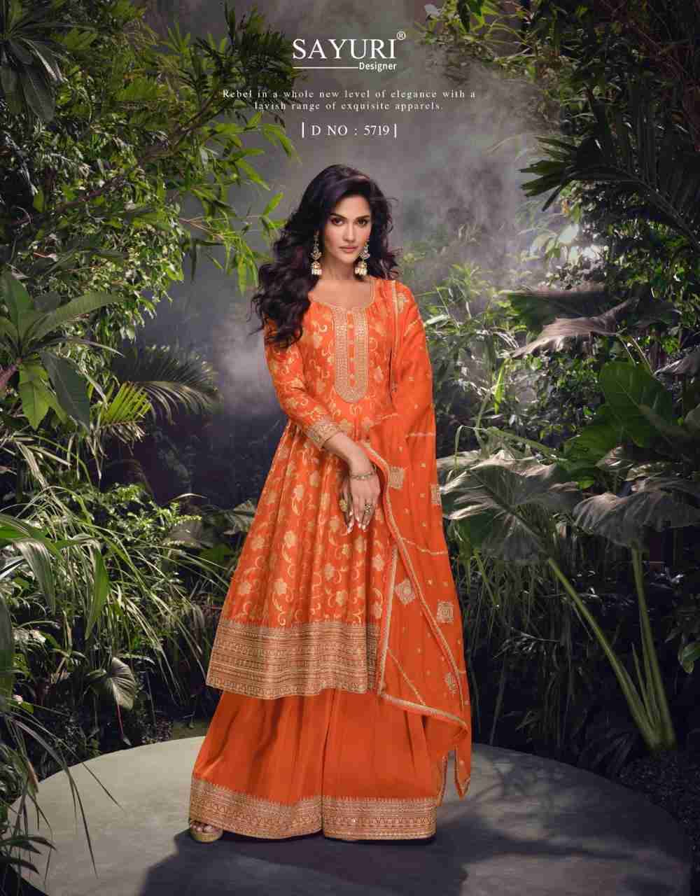 Akshara By Sayuri 5717 To 5719 Series Beautiful Sharara Suits Colorful Stylish Fancy Casual Wear & Ethnic Wear Premium Viscose Jacquard Silk Dresses At Wholesale Price