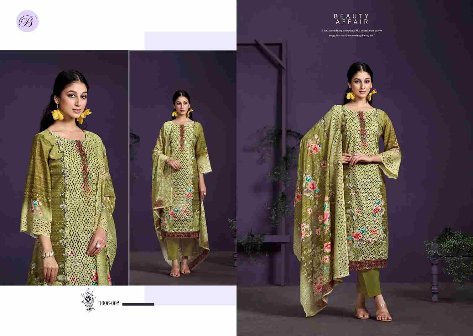 Nakkashi Vol-2 By Belliza 1006-001 To 1006-006 Series Beautiful Festive Suits Stylish Fancy Colorful Casual Wear & Ethnic Wear Pure Cotton Dresses At Wholesale Price