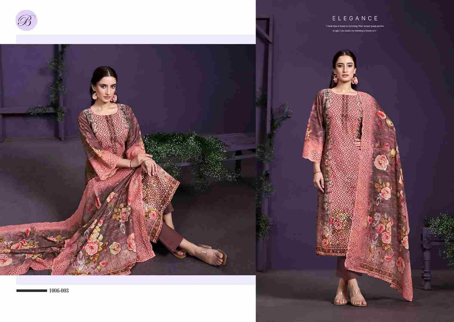 Nakkashi Vol-2 By Belliza 1006-001 To 1006-006 Series Beautiful Festive Suits Stylish Fancy Colorful Casual Wear & Ethnic Wear Pure Cotton Dresses At Wholesale Price