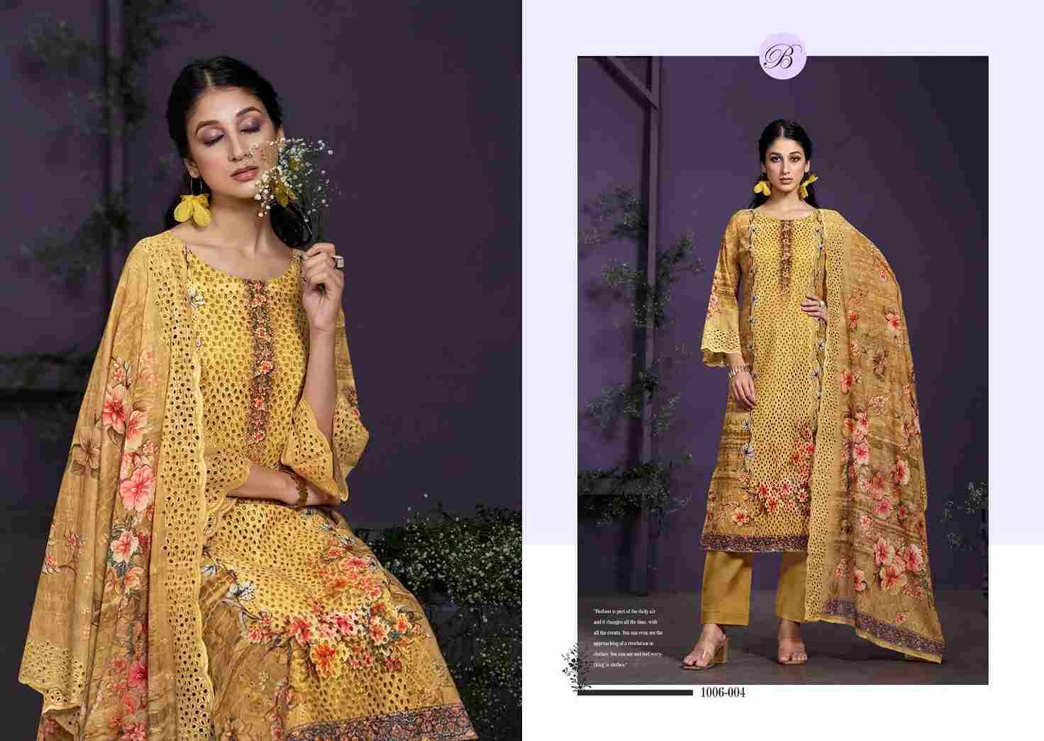 Nakkashi Vol-2 By Belliza 1006-001 To 1006-006 Series Beautiful Festive Suits Stylish Fancy Colorful Casual Wear & Ethnic Wear Pure Cotton Dresses At Wholesale Price