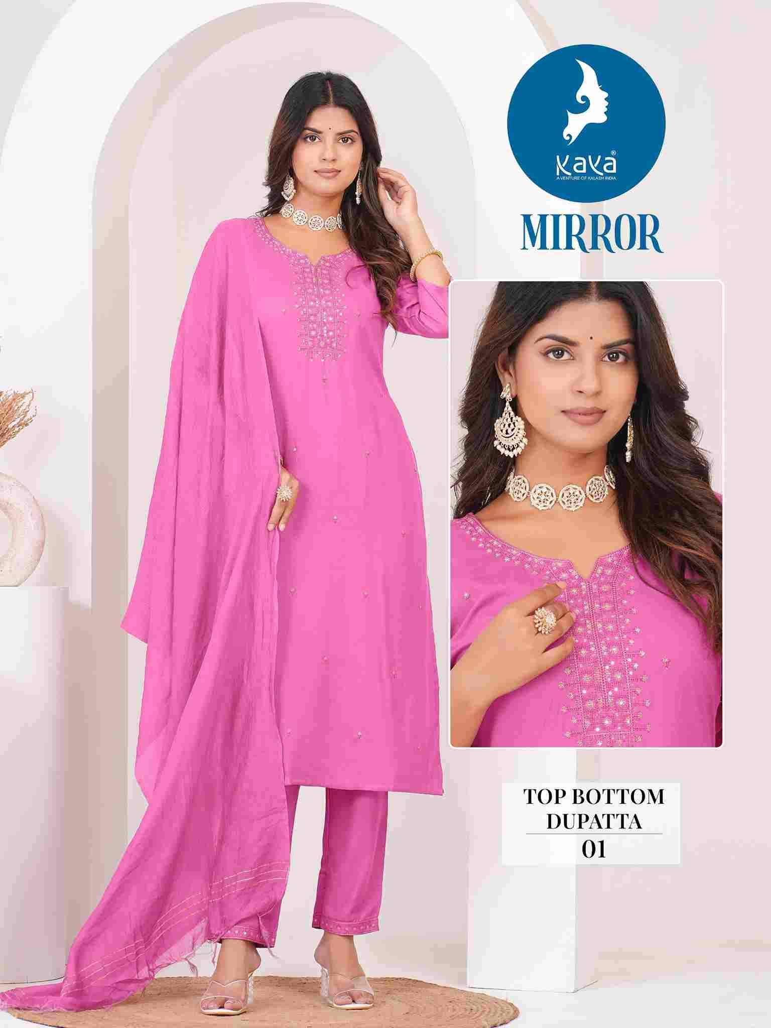 Mirror By Kaya 01 To 06 Series Beautiful Festive Suits Stylish Fancy Colorful Casual Wear & Ethnic Wear Rayon Slub Dresses At Wholesale Price