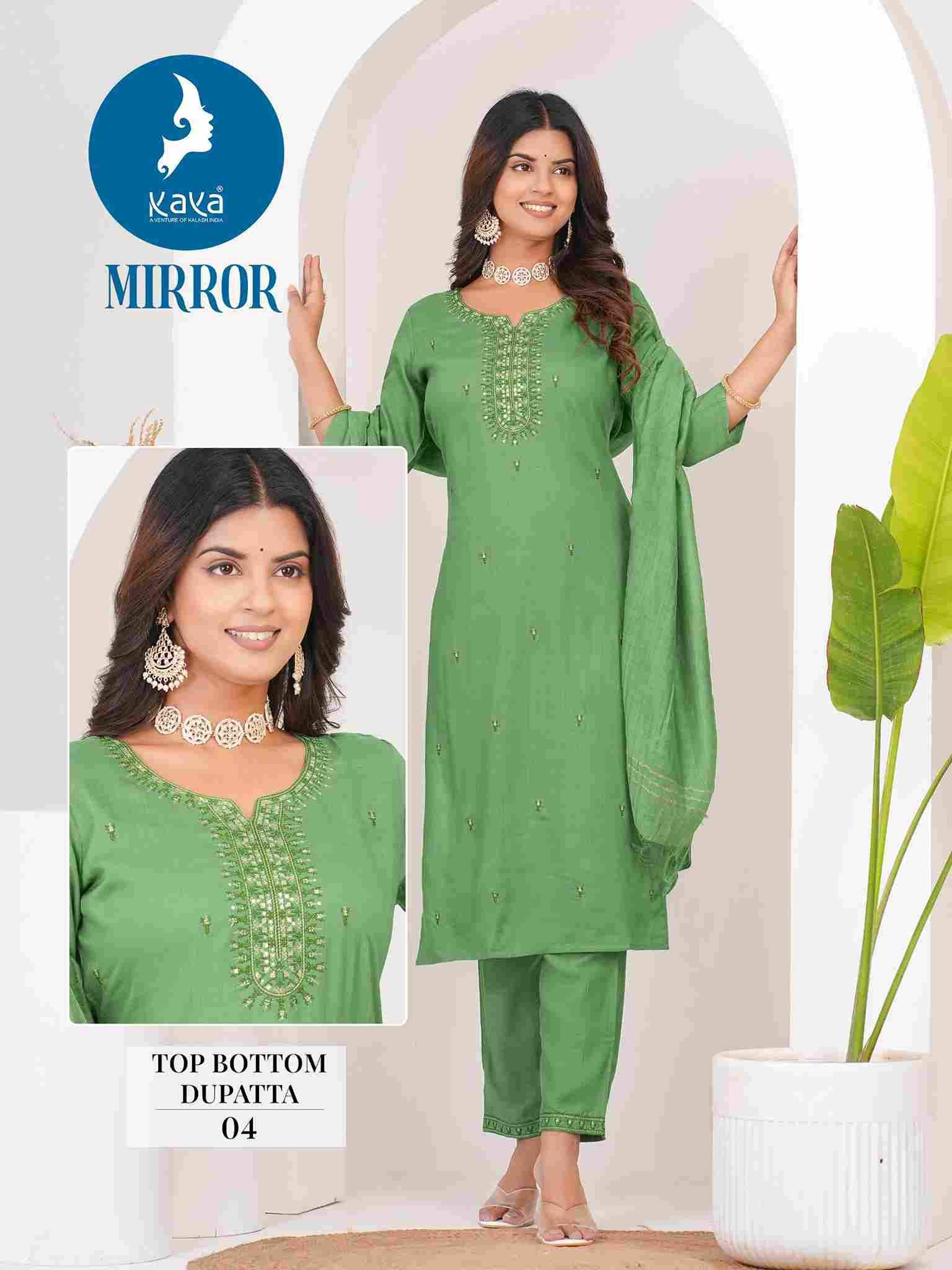 Mirror By Kaya 01 To 06 Series Beautiful Festive Suits Stylish Fancy Colorful Casual Wear & Ethnic Wear Rayon Slub Dresses At Wholesale Price