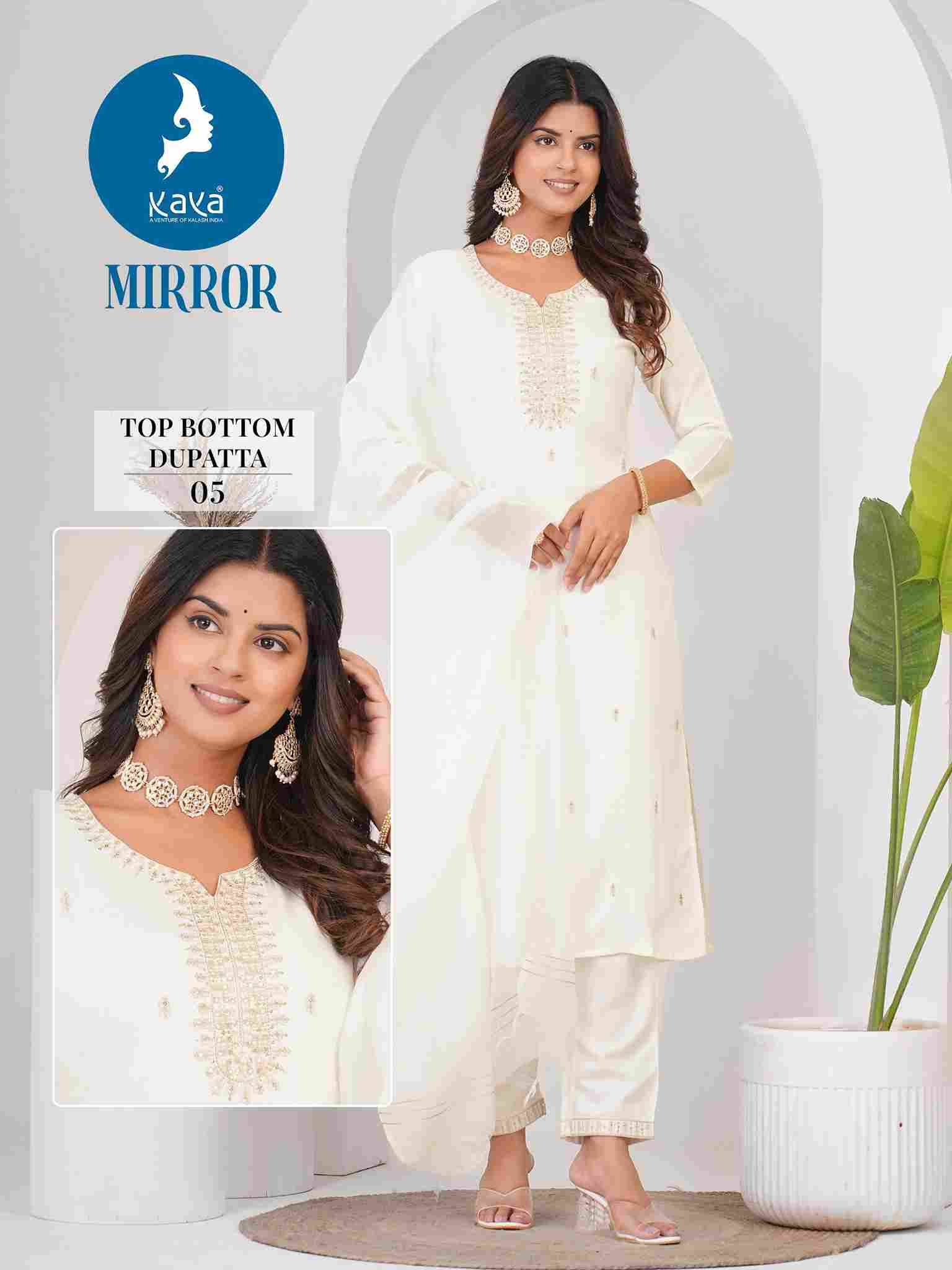 Mirror By Kaya 01 To 06 Series Beautiful Festive Suits Stylish Fancy Colorful Casual Wear & Ethnic Wear Rayon Slub Dresses At Wholesale Price