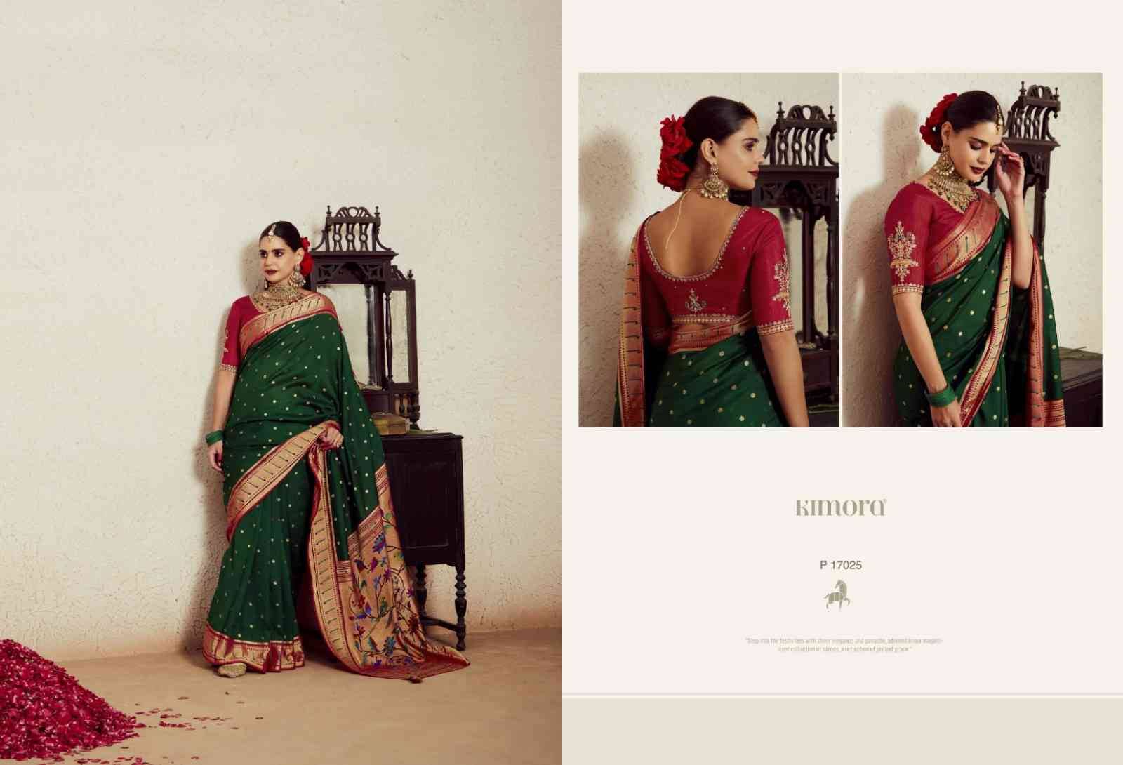 Meera By Kimora Fashion 17021 To 17031 Series Indian Traditional Wear Collection Beautiful Stylish Fancy Colorful Party Wear & Occasional Wear Organza Brasso Sarees At Wholesale Price